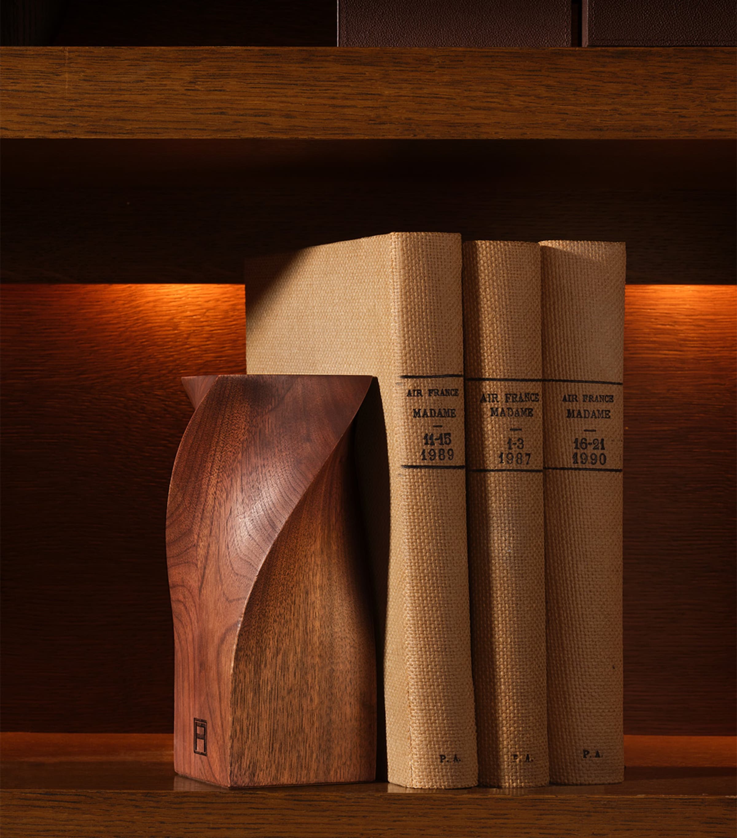 Walnut Twist Bookends WOOD Image 2