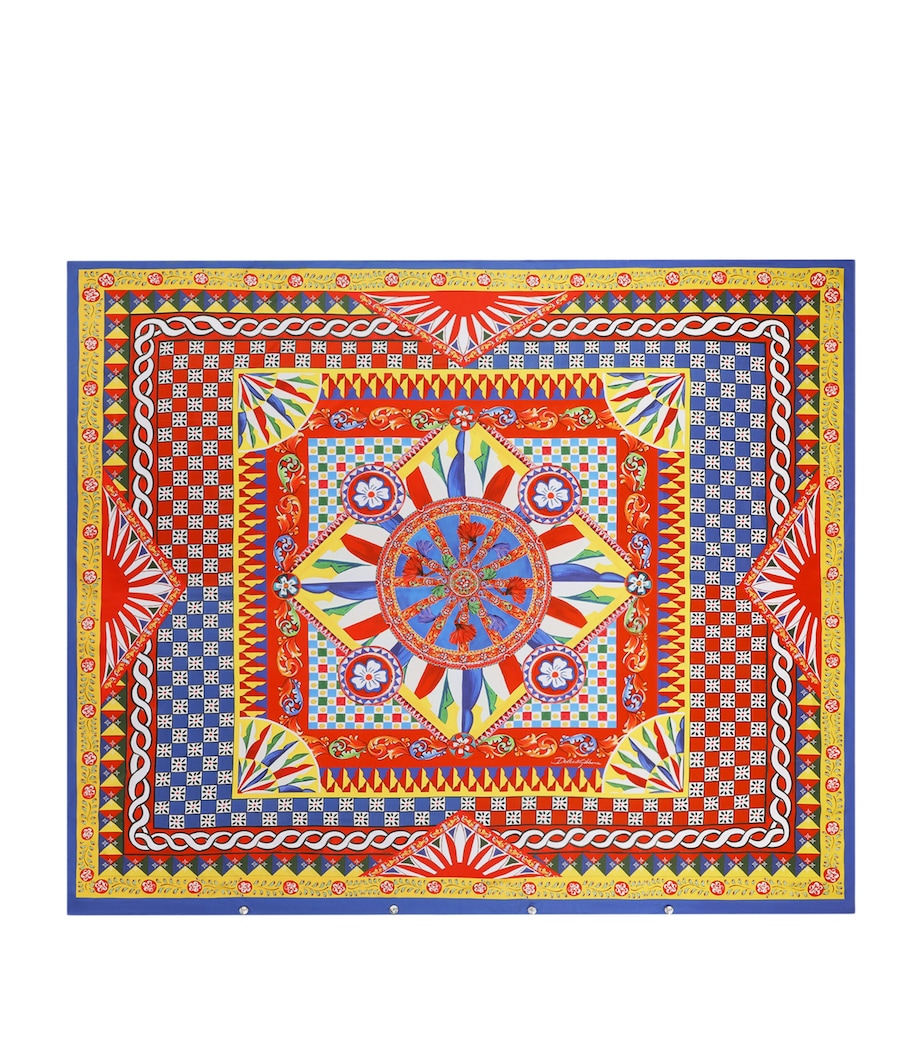 Cotton Carretto King Duvet Cover (260cm x 220cm) UC068-CARRETTO MULTI Image 1