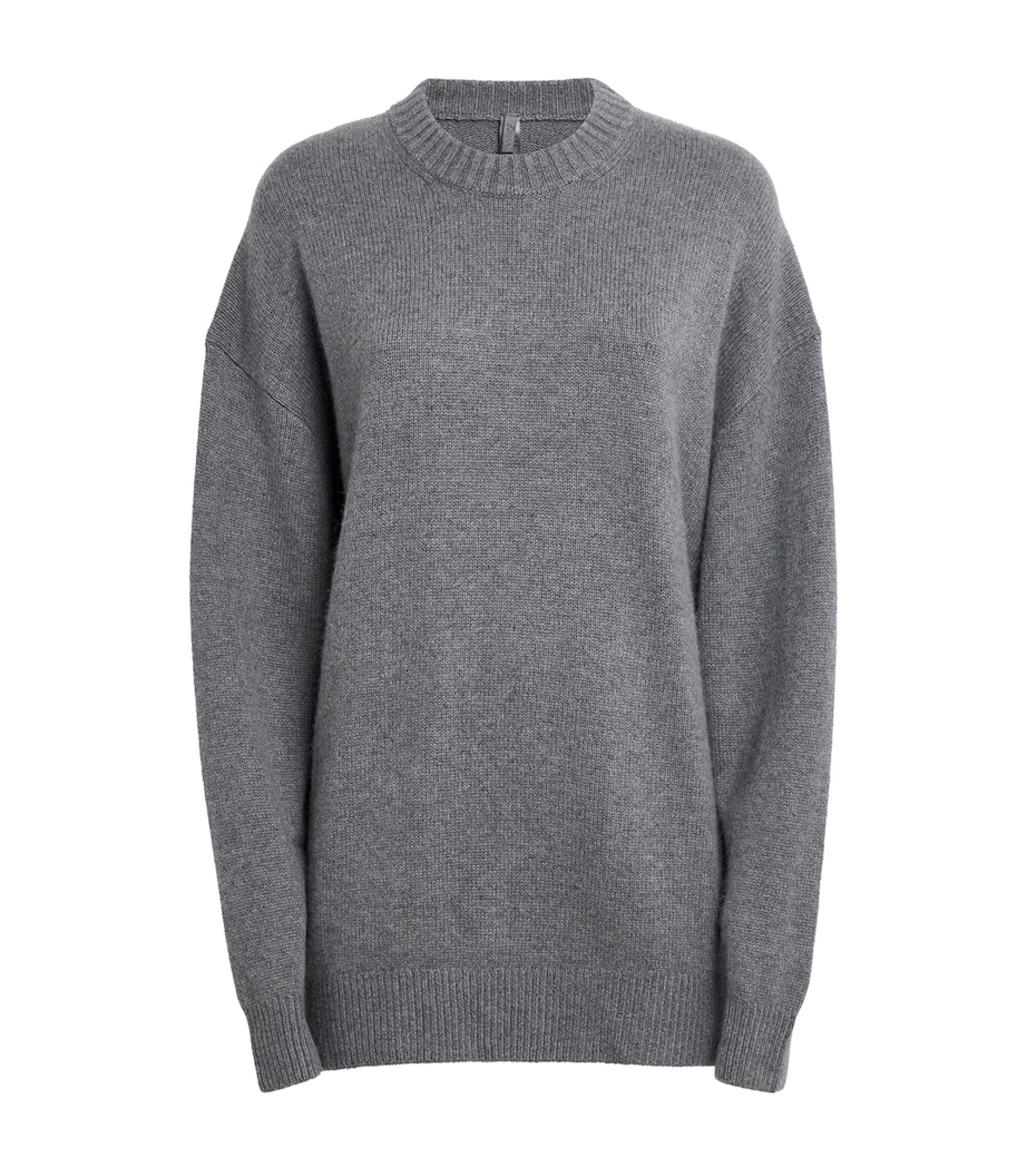 Oversized Cashmere Boyfriend Sweater DARK HEATHER GREY Image 1