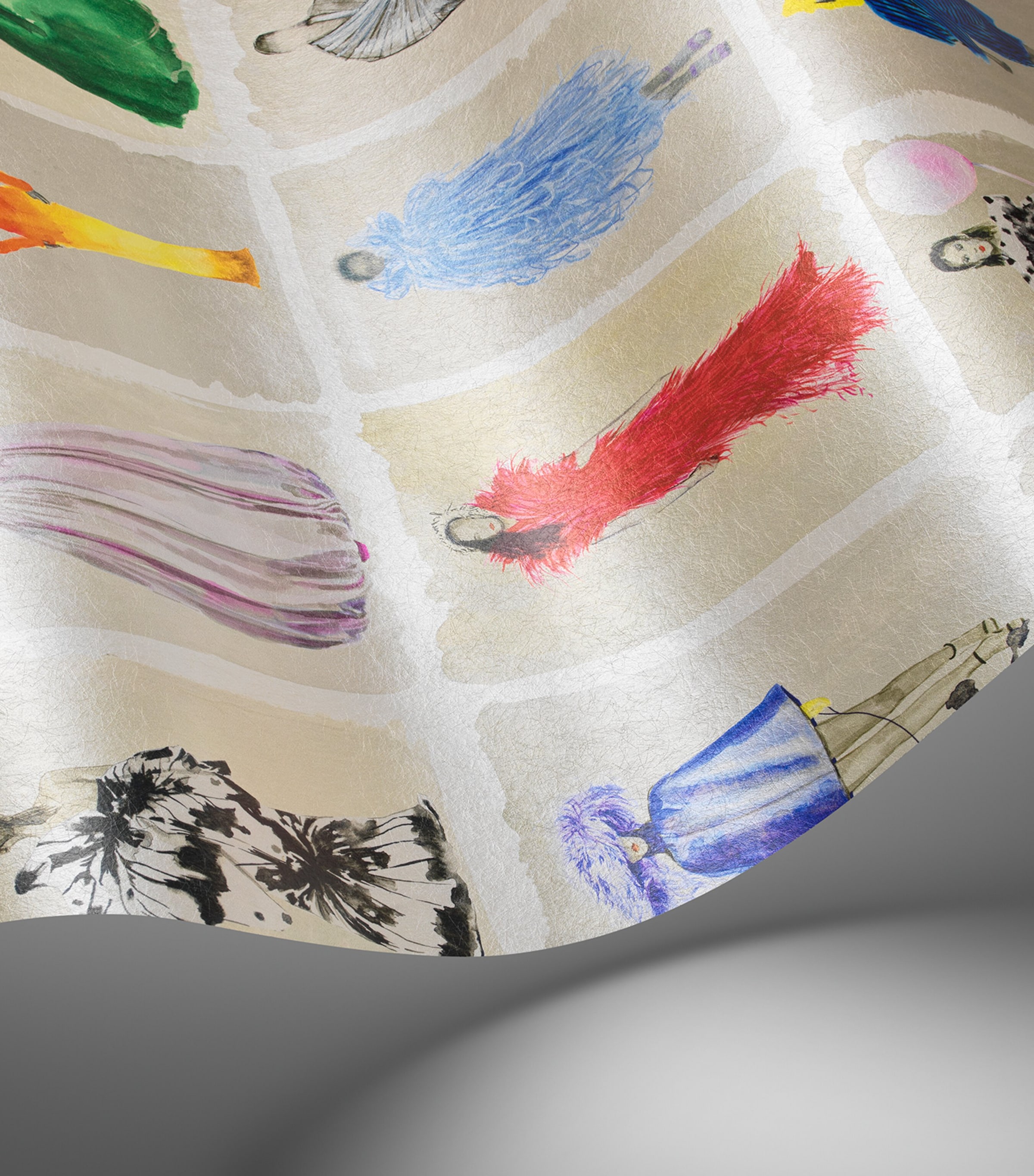 x Harrods Interior Design 175 Anniversary Edition Couture Carousel Wallpaper - Bright Multi Pearl BRIGHT MULTI PEARL Image 2