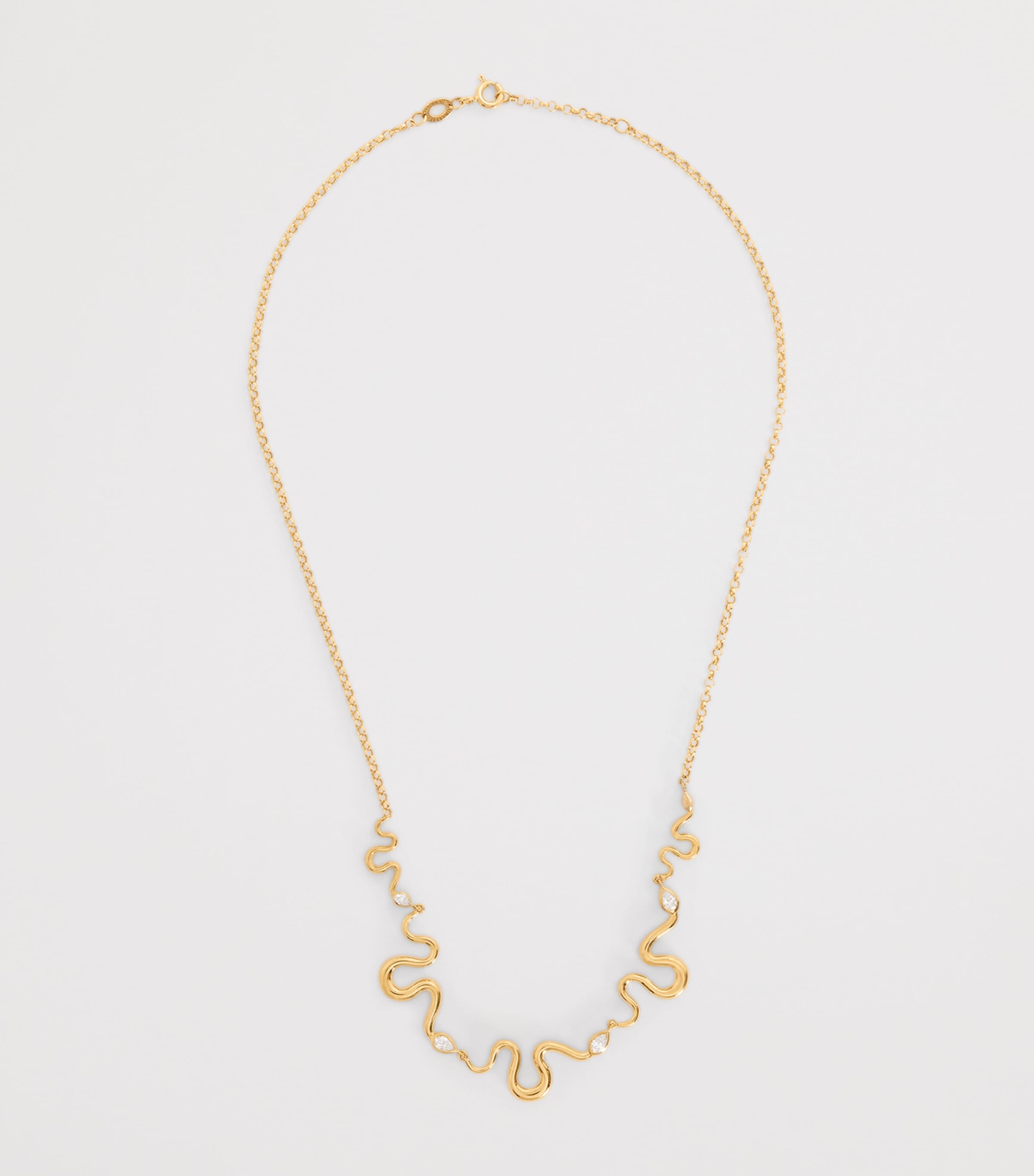 Yellow Gold and Diamond N*93 Boa Necklace YELLOW GOLD Image 3