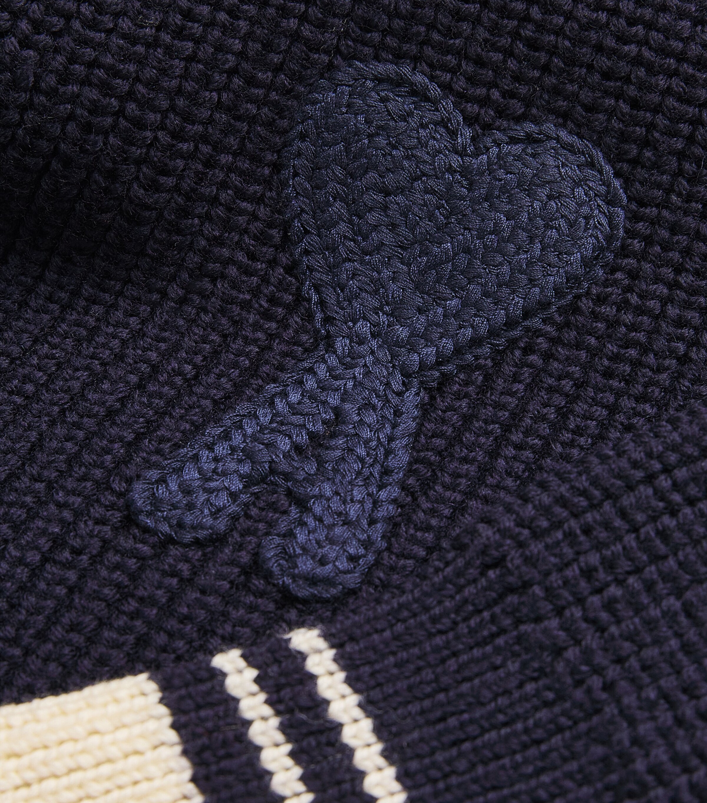 AMI Paris Mens Wool V-Neck Sweater Bleu Image 5