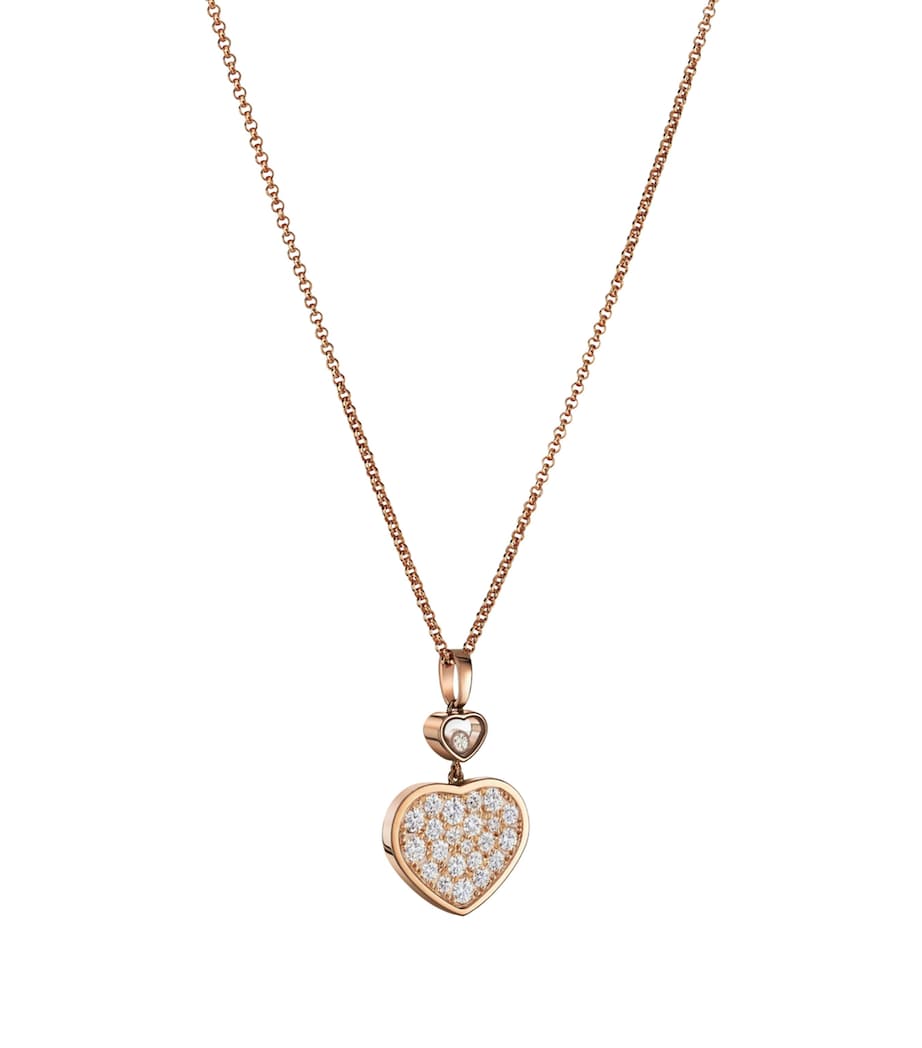 Rose Gold And Diamond Happy Hearts Pendant 18K ROSE GOLD Image 2