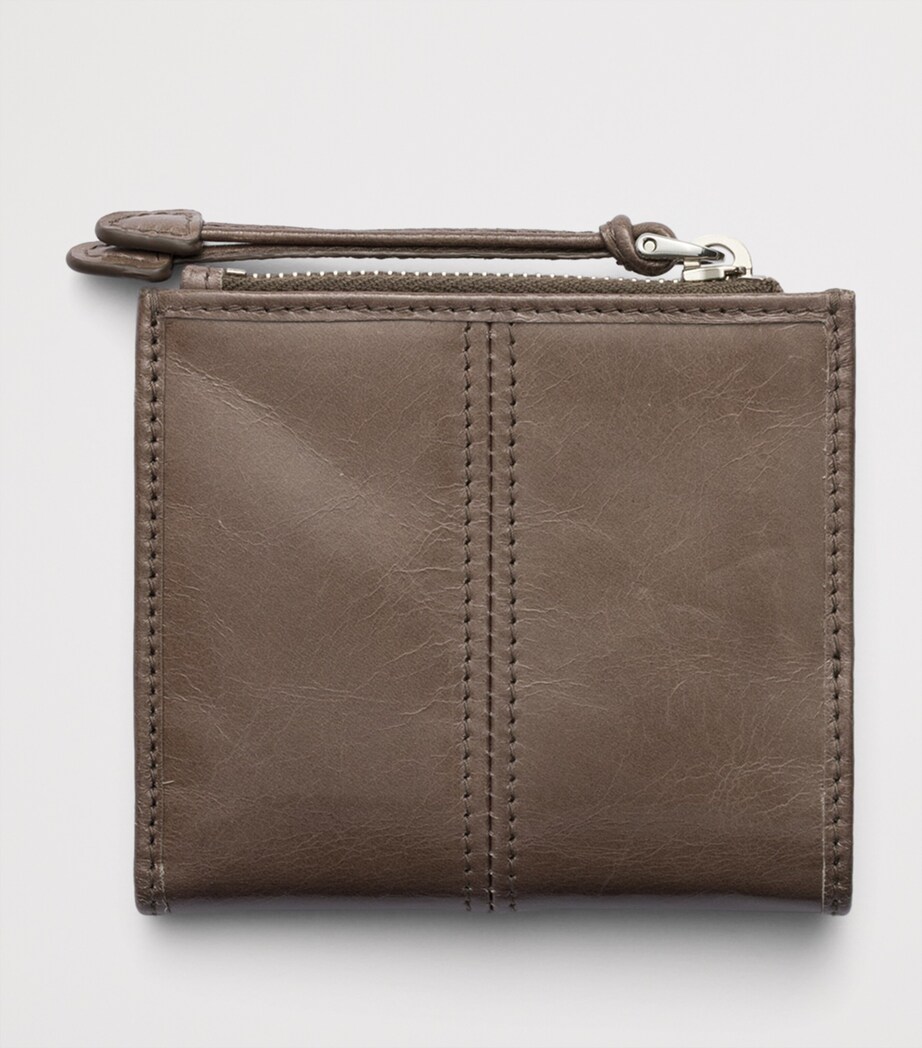Prada Small Leather Wallet Grey Image 3