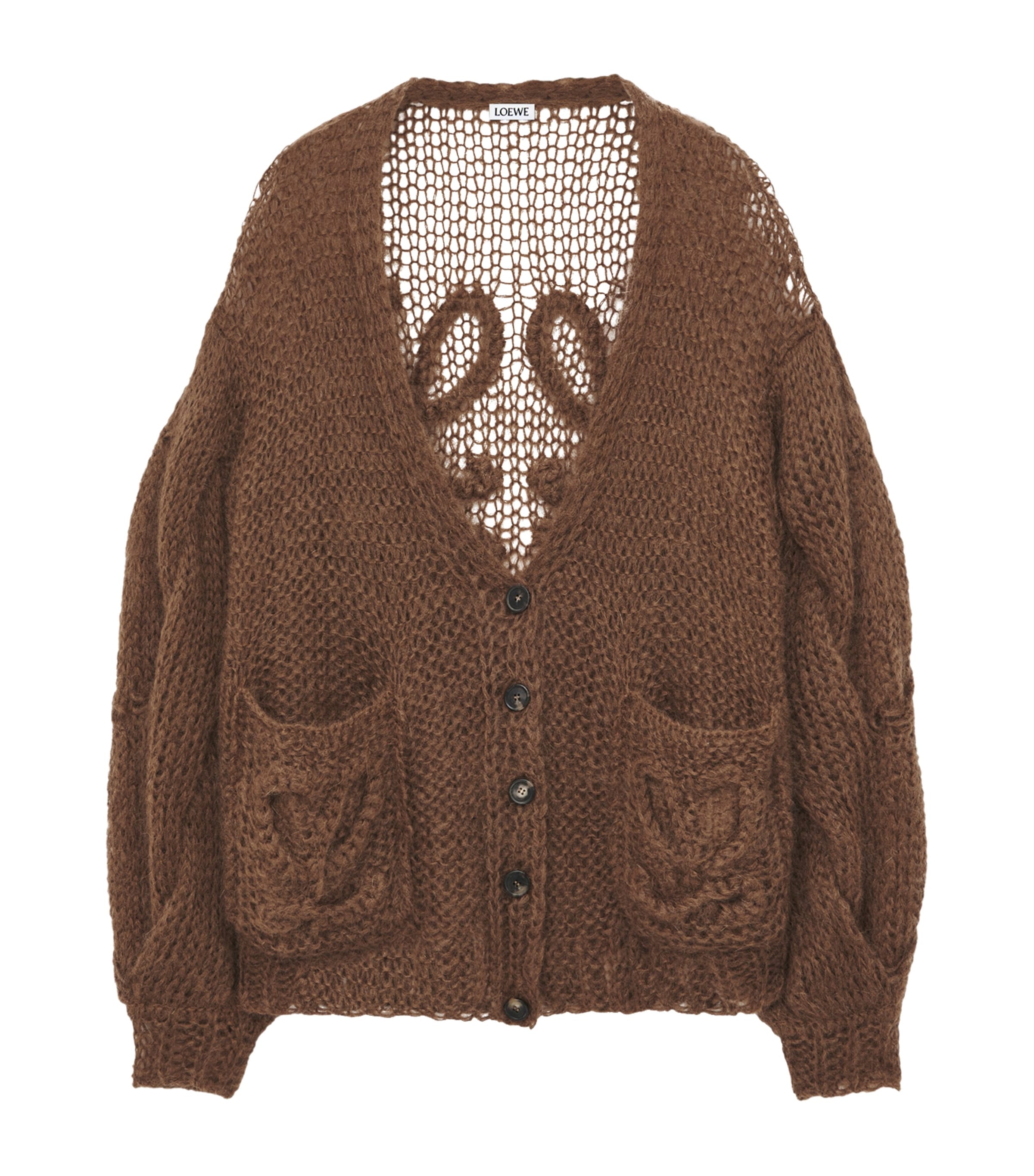 LOEWE MOHAIR-BLEND ANAGRAM CARDIGAN