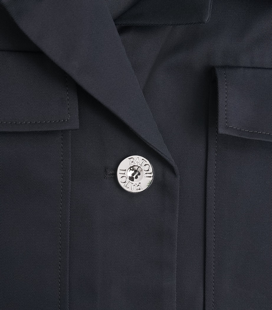 Cotton Cropped Jacket 698N NIGHT BLUE Image 2