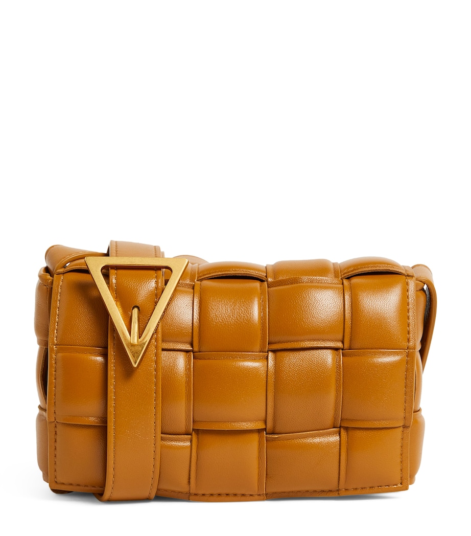 Bottega Veneta Mini Cassette Cross-Body Bag Camel Gold Image 1