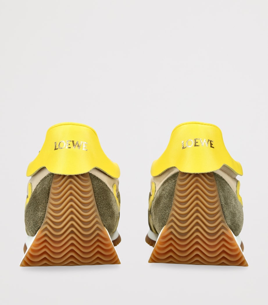 Suede Flow Runner Sneakers GREEN COMB Image 2