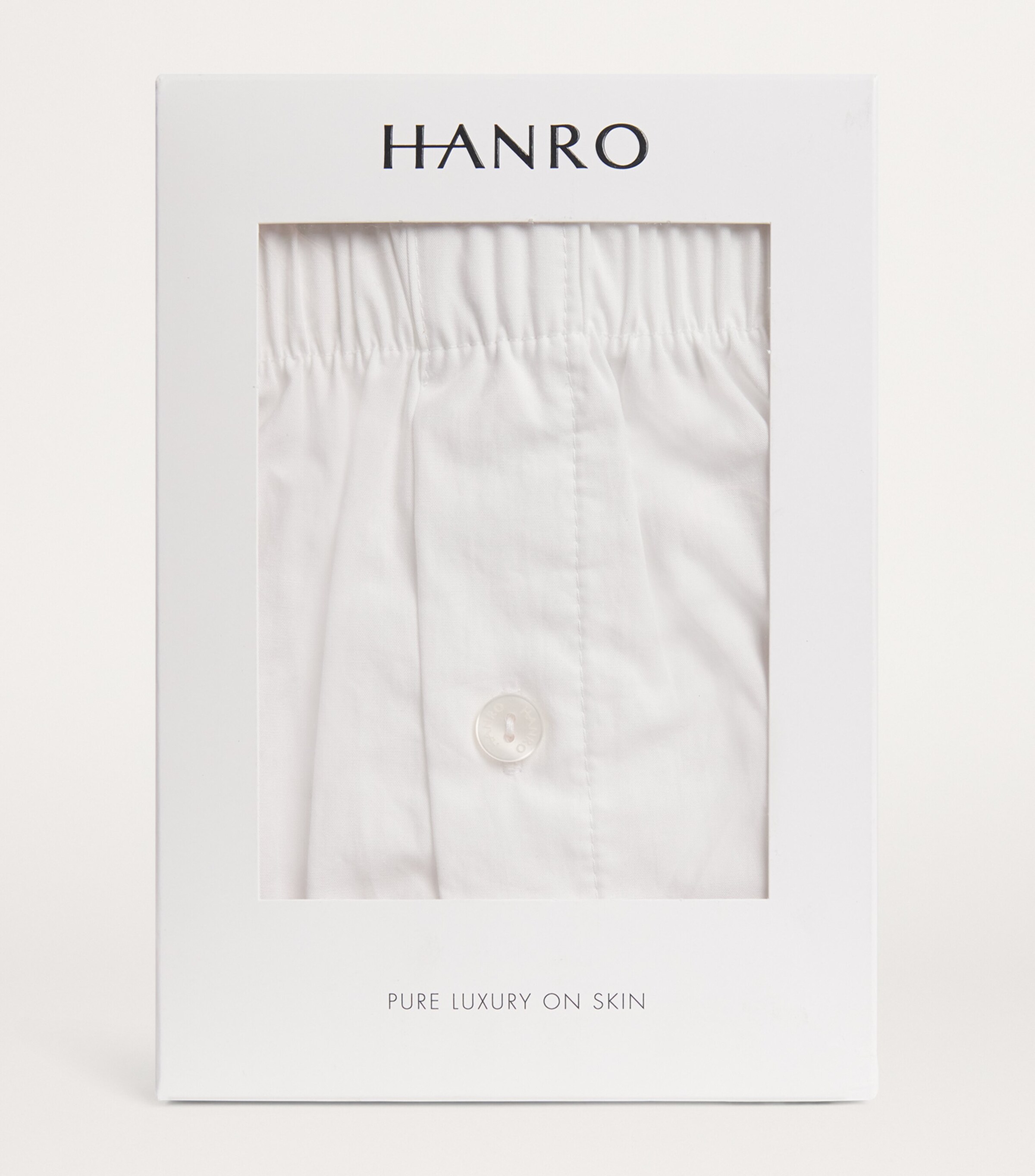Woven Plain Boxer Shorts WHITE Image 4