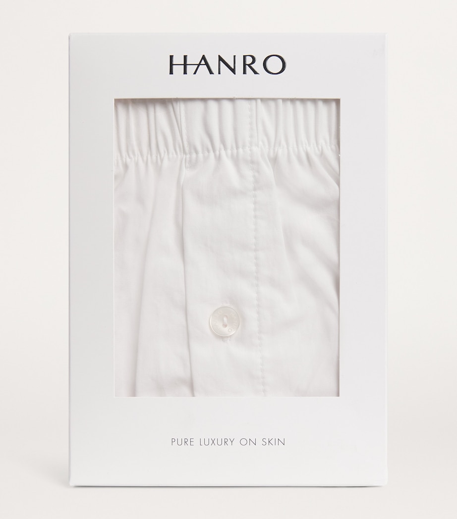Woven Plain Boxer Shorts WHITE Image 4