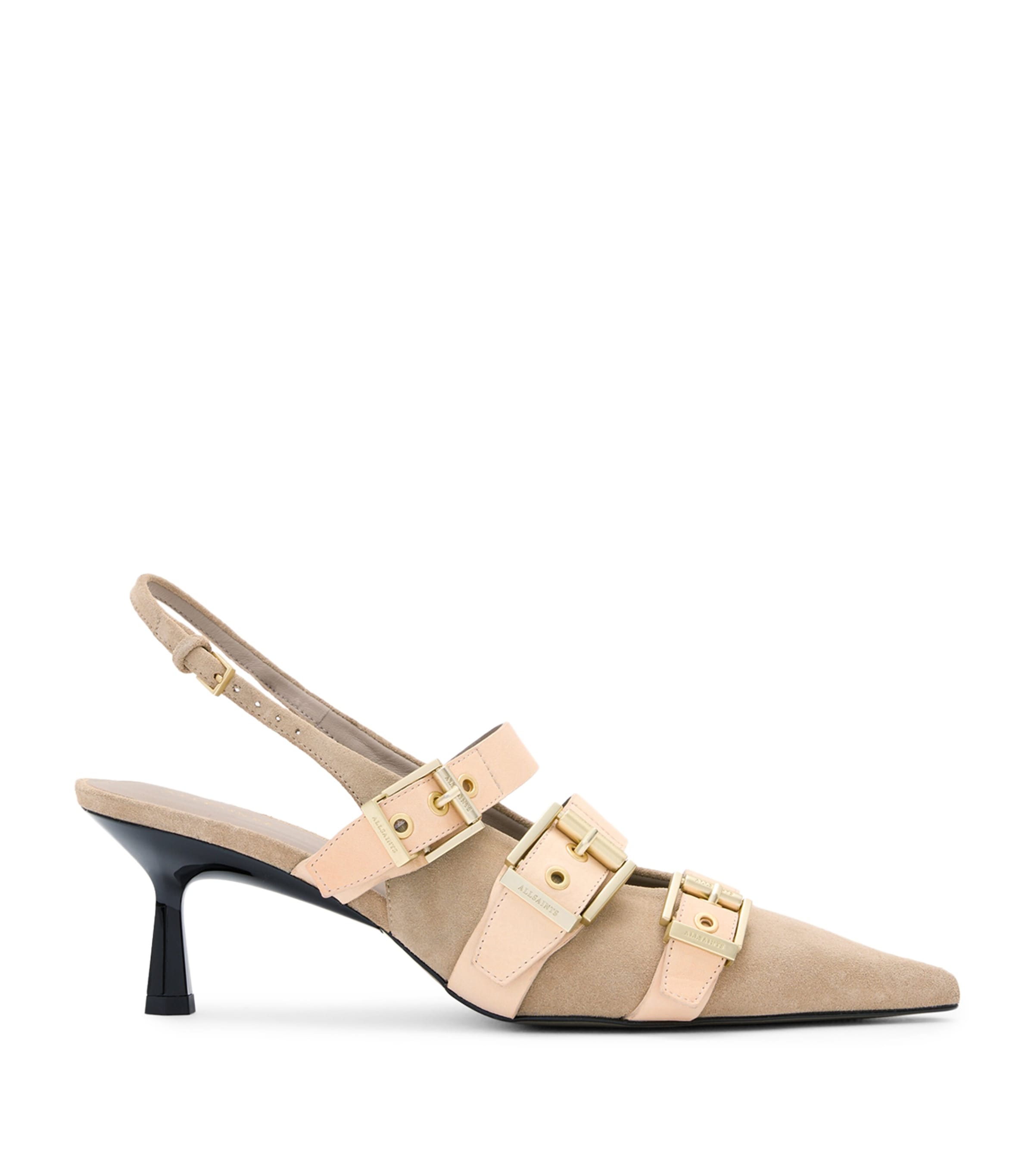 Allsaints Vivian Slingback Pointed Toe Pump In Brown
