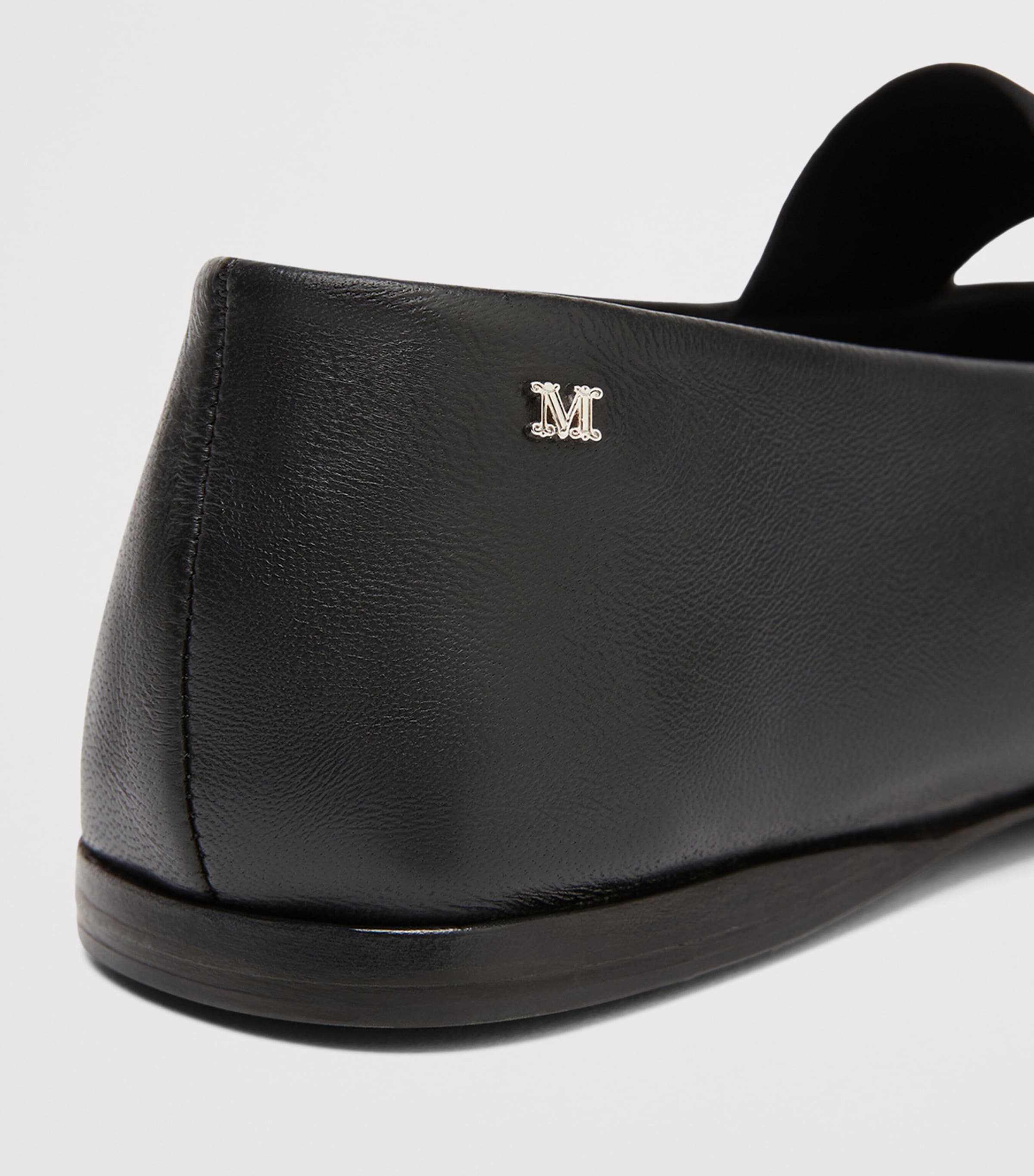 Max Mara Nappa Leather Ballet Flats Black Image 6