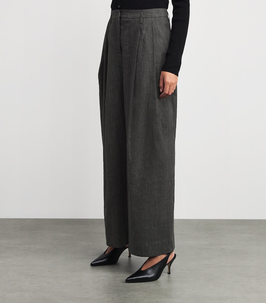 Herskind Womens Bowie Relaxed Trousers Dark Grey Image 4