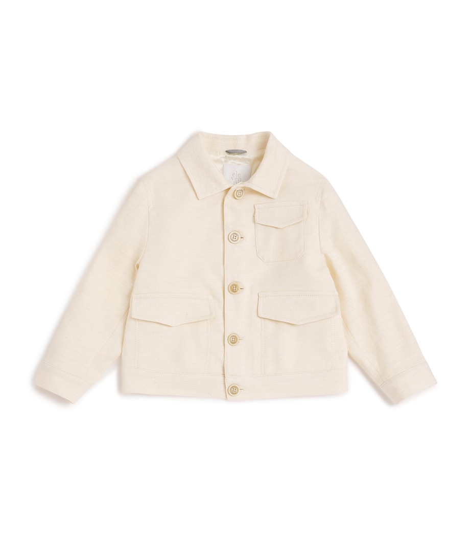 Eleventy Kids Cotton-Linen Button-Up Shacket (2-16 Years) Image 1