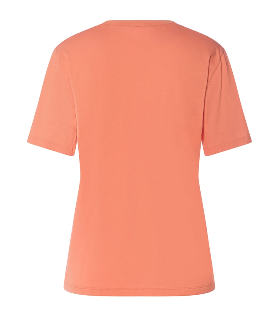 Hanro Womens Organic Cotton Crew-Neck T-Shirt Light Carnelian Image 5