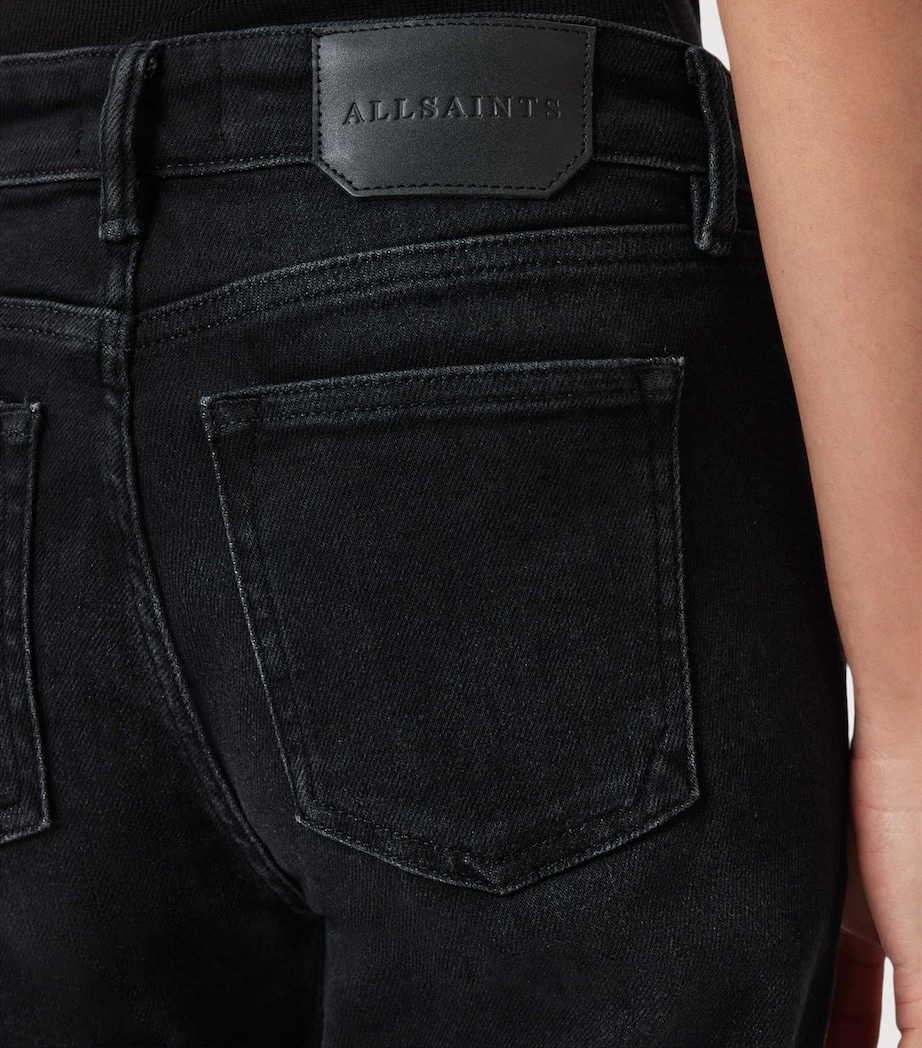 Haldan High-Rise Bootcut Jeans WASHED BLACK Image 6