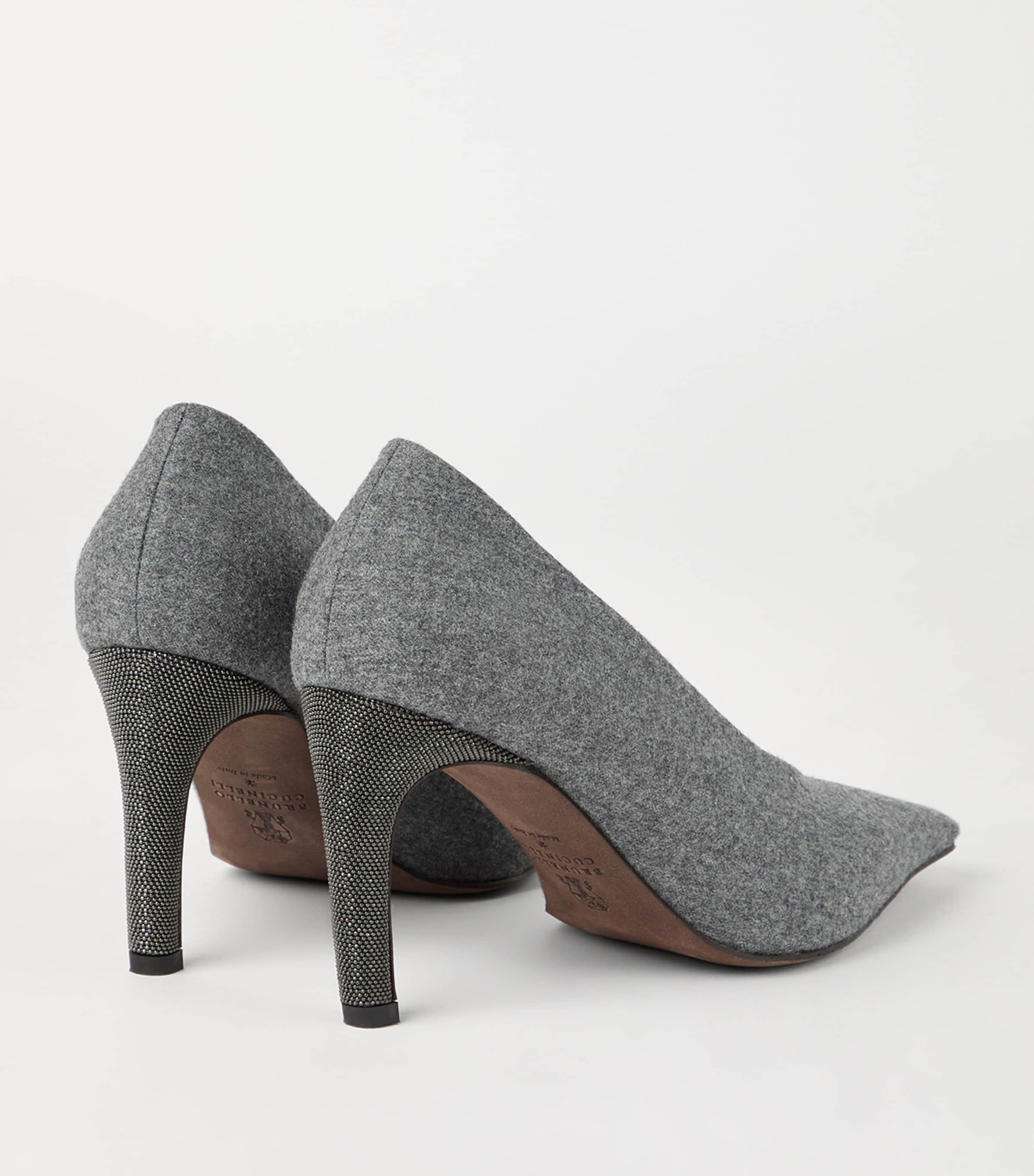 Water-Resistant Virgin Wool Pumps 85 C003 Image 4