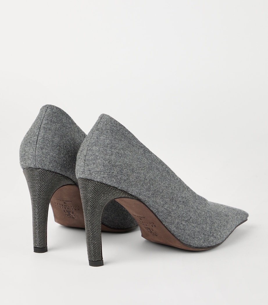 Water-Resistant Virgin Wool Pumps 85 C003 Image 4