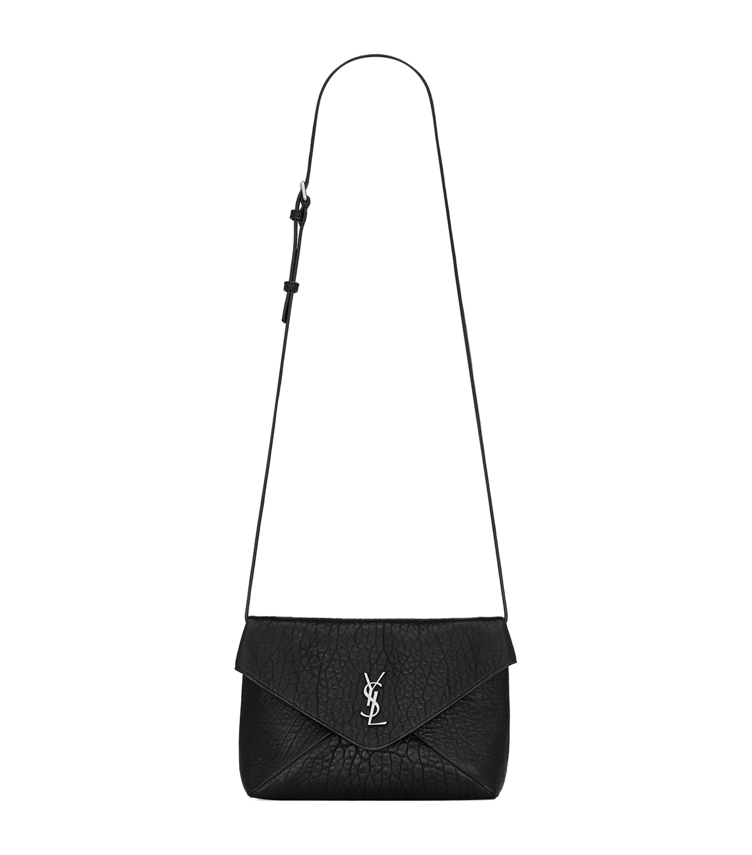 Shop Saint Laurent Cassandre Envelope Messenger Bag In Black