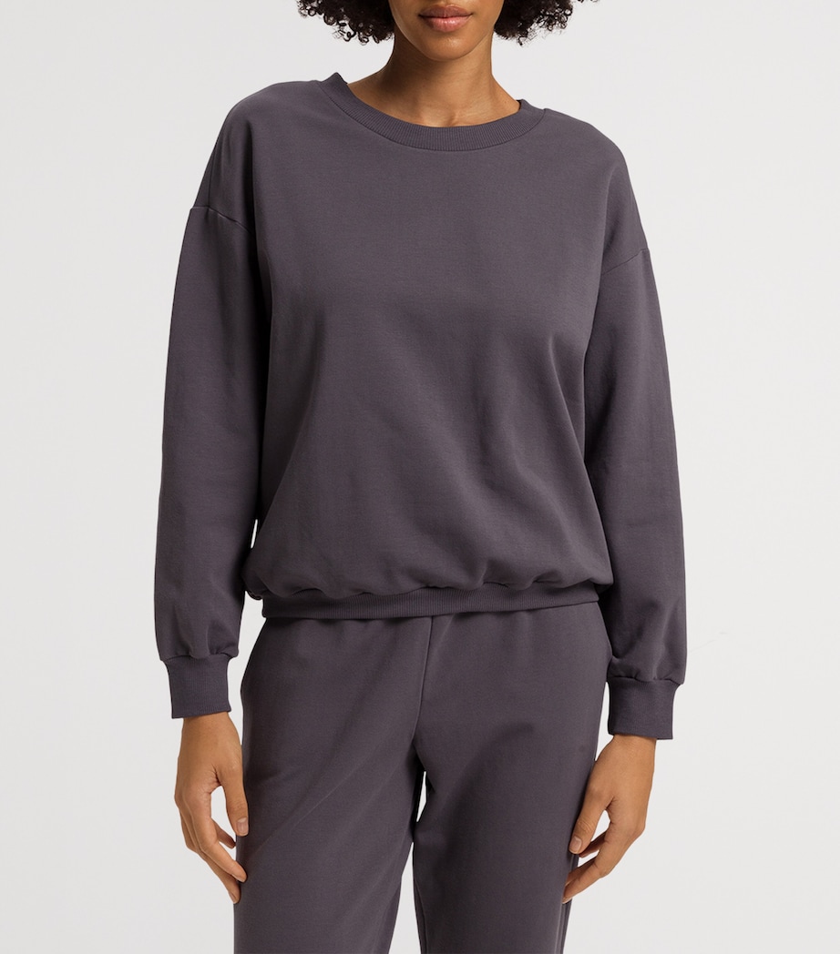 Organic Cotton-Blend Natural Living Sweatshirt BLACK PEARL Image 3