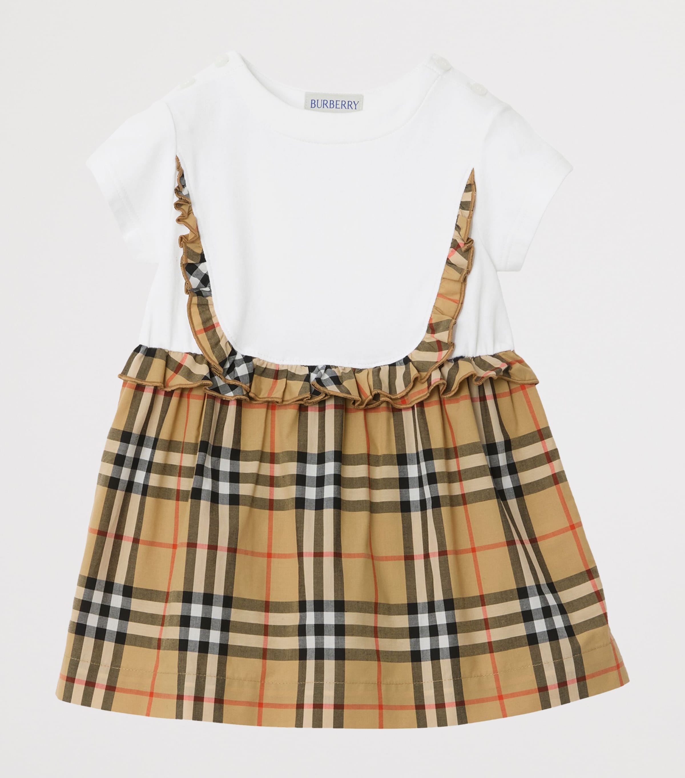 Stretch-Cotton Dress and Bloomers Set (6-36 Months) WHITE Image 3