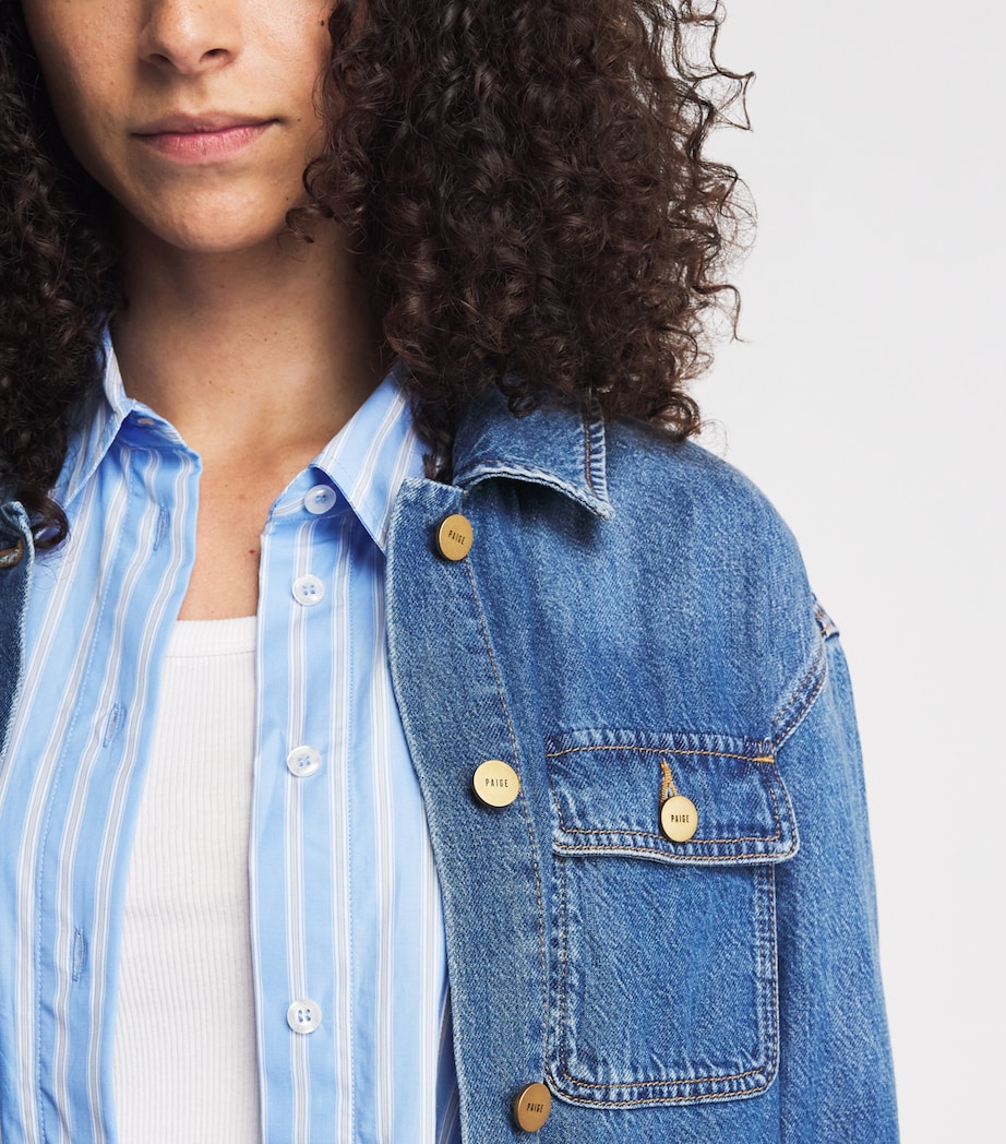 PAIGE Womens Denim Clarke Overshirt La Verne Image 3