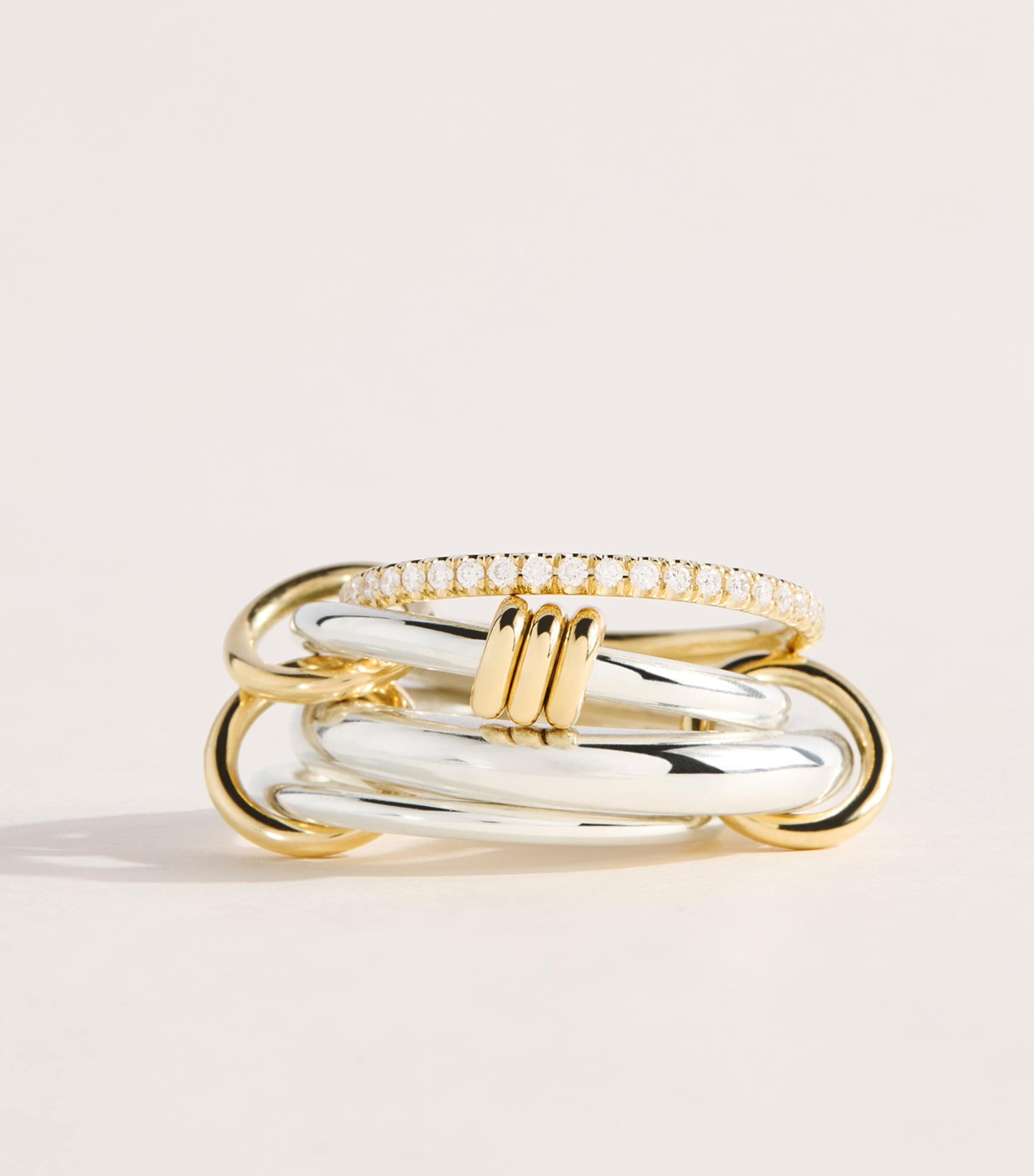 Spinelli Kilcollin Yellow Gold, Sterling Silver and Diamond Aries Ring Sterling Silver Image 1