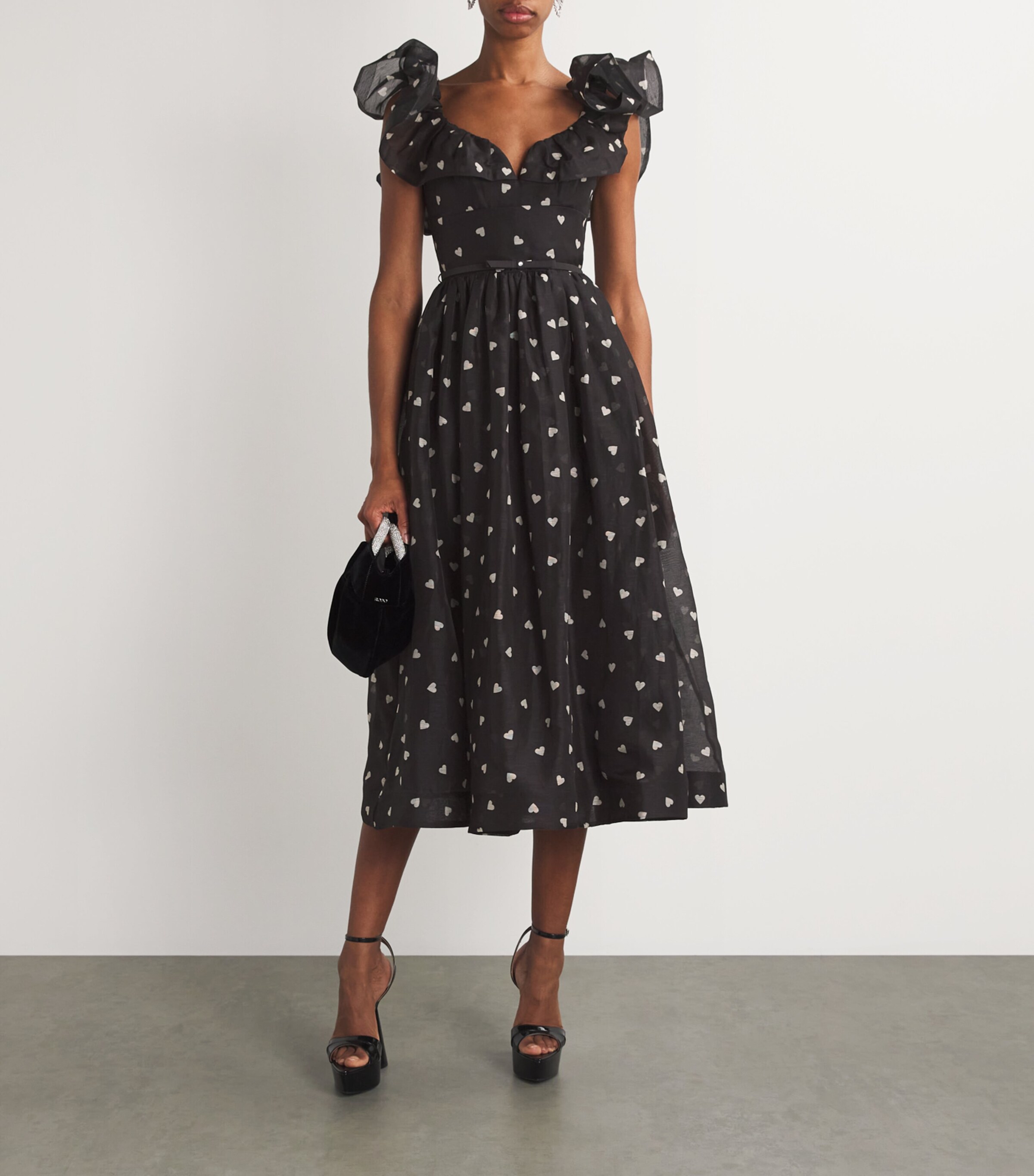 Zimmermann Crushed Frilled Midi Dress | Harrods AE