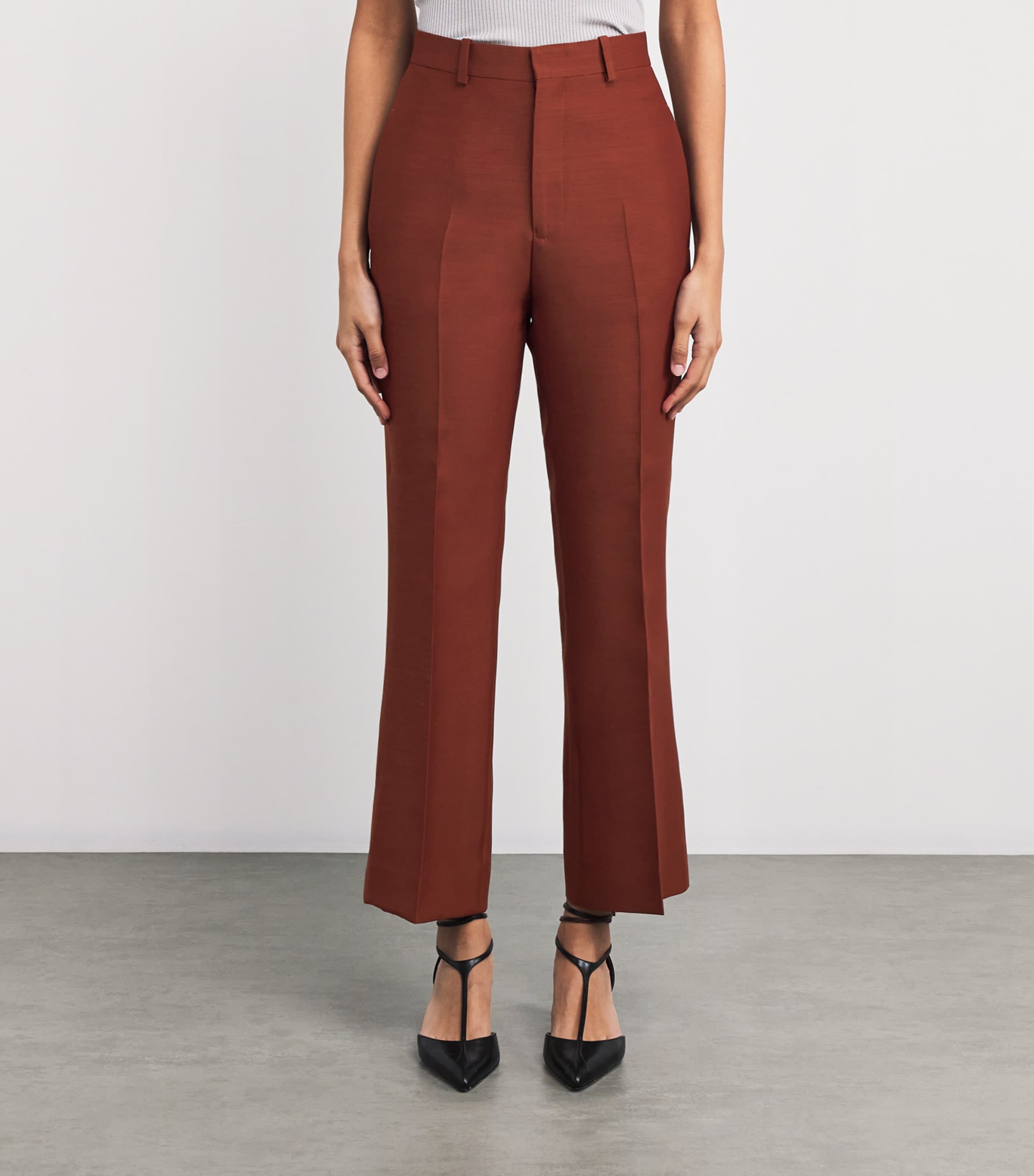 Organic Wool-Silk Credo Trousers 1026 RUST Image 3