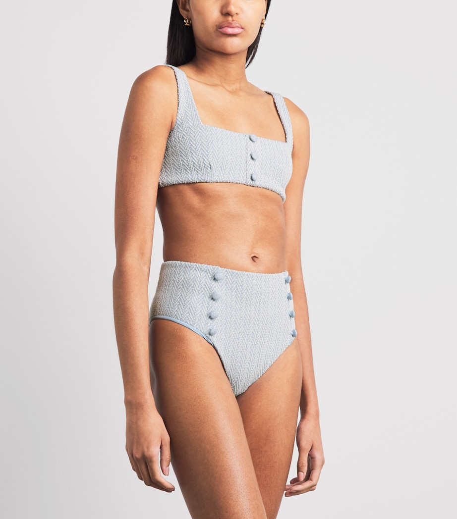 Devon Windsor Womens Herringbone Mya Bikini Top Polar Image 2