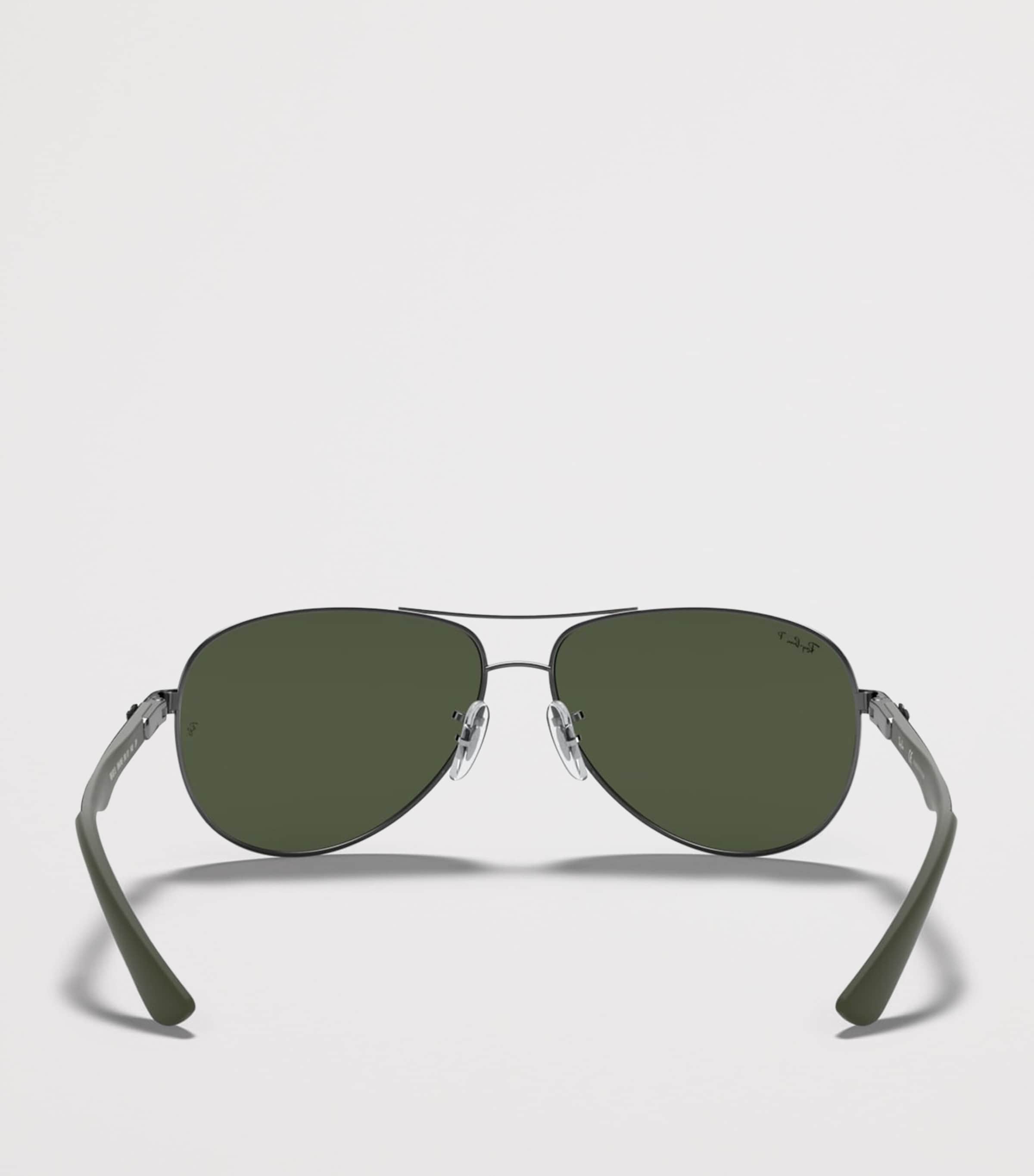 Ray-Ban Carbon Fibre Pilot Sunglasses Silver Image 4