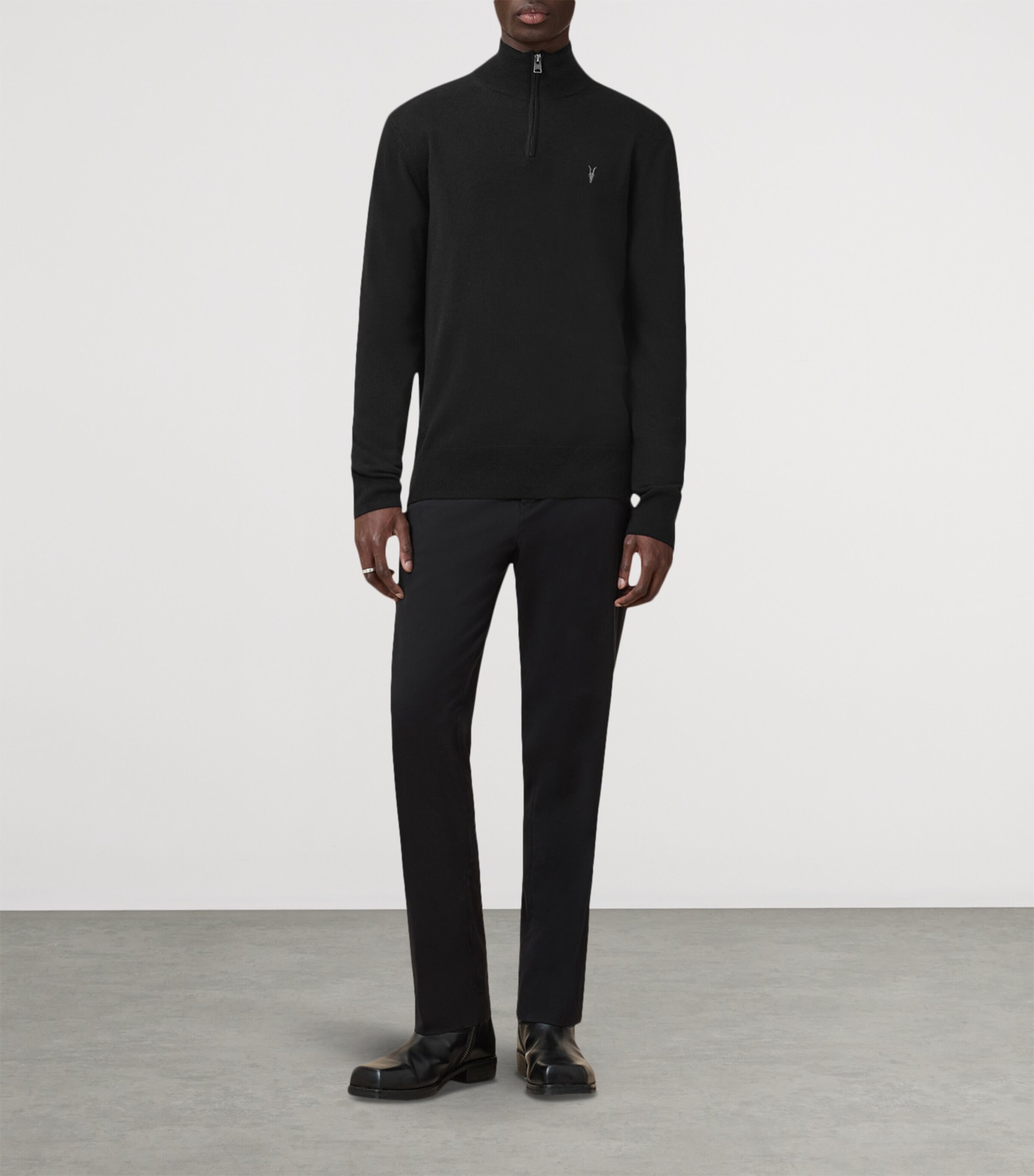 Kilburn Quarter-Zip Sweater BLACK Image 2