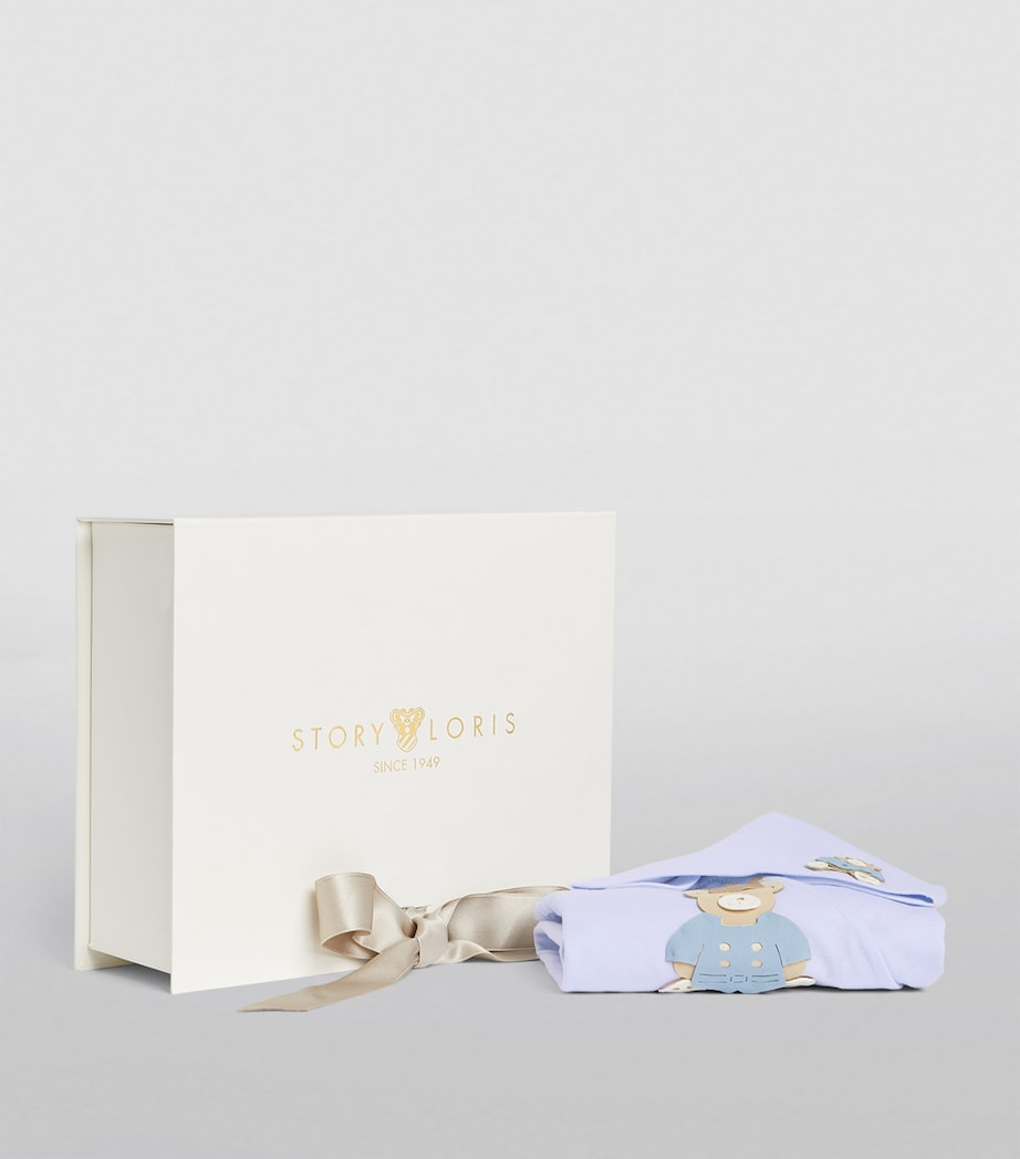 Story Loris Royal Bear All-In-One and Hat Set (1-9 Months) Azurro Image 2