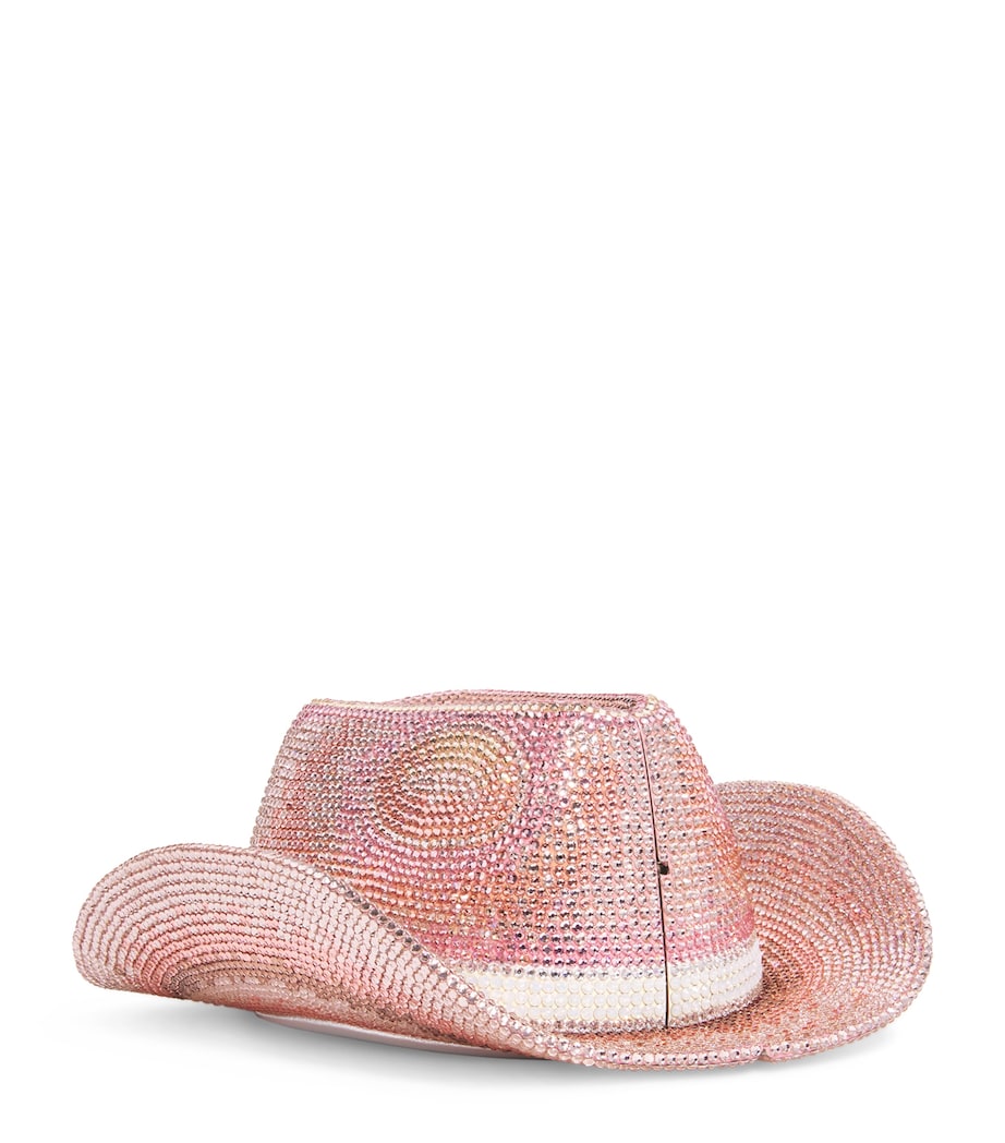Crystal Cowboy Hat Dakota Clutch Bag SLRMT ROSE MULTI Image 1