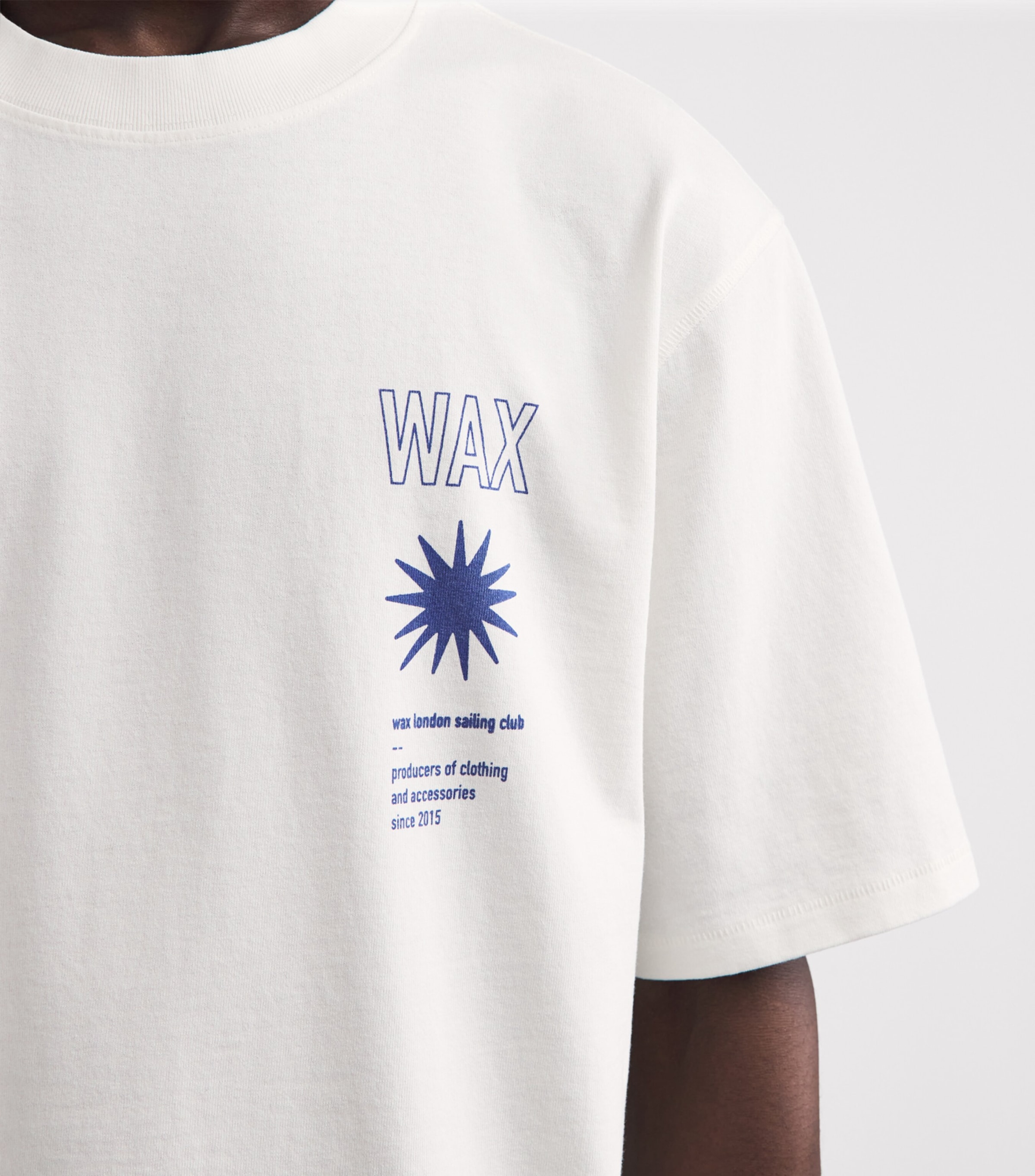 Wax London Mens Cotton Sailing Club Milton T-Shirt Off White Image 3