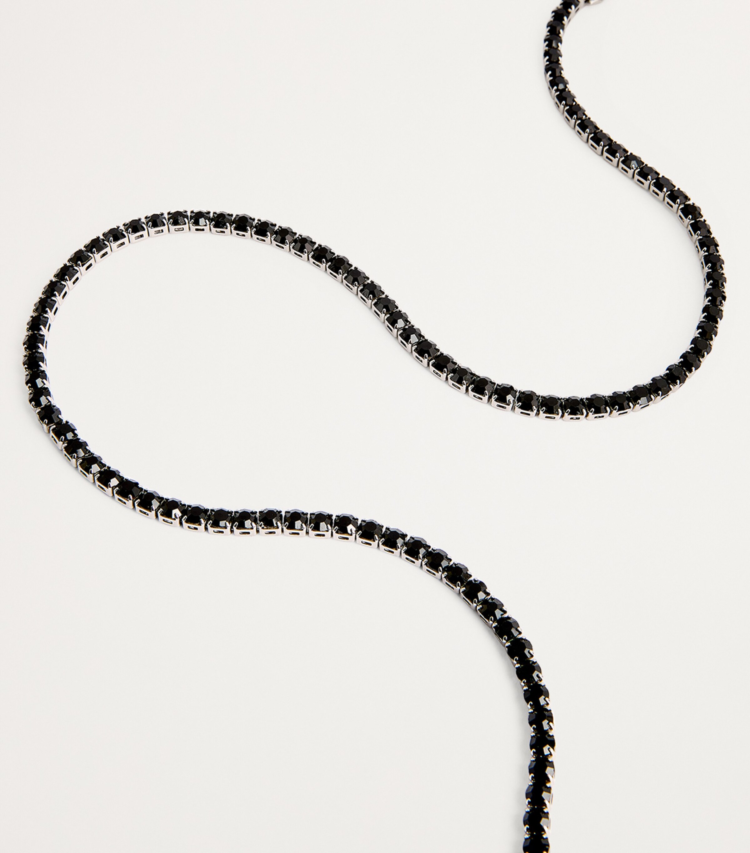 Weekend Max Mara Diamanté Tennis Choker Necklace Black Image 3