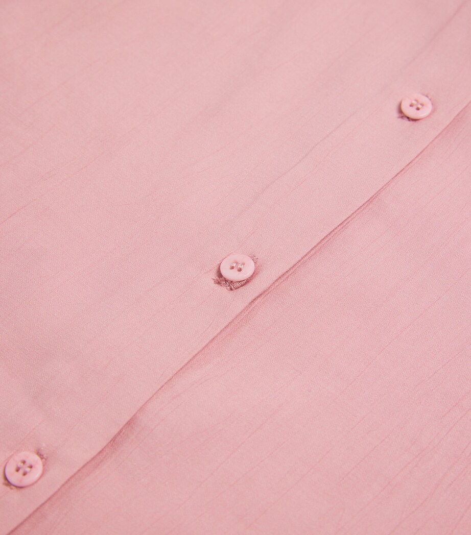 Il Gufo Striped Embroidered Top and Trousers Set (3-12 Years) Powder Rose Image 4