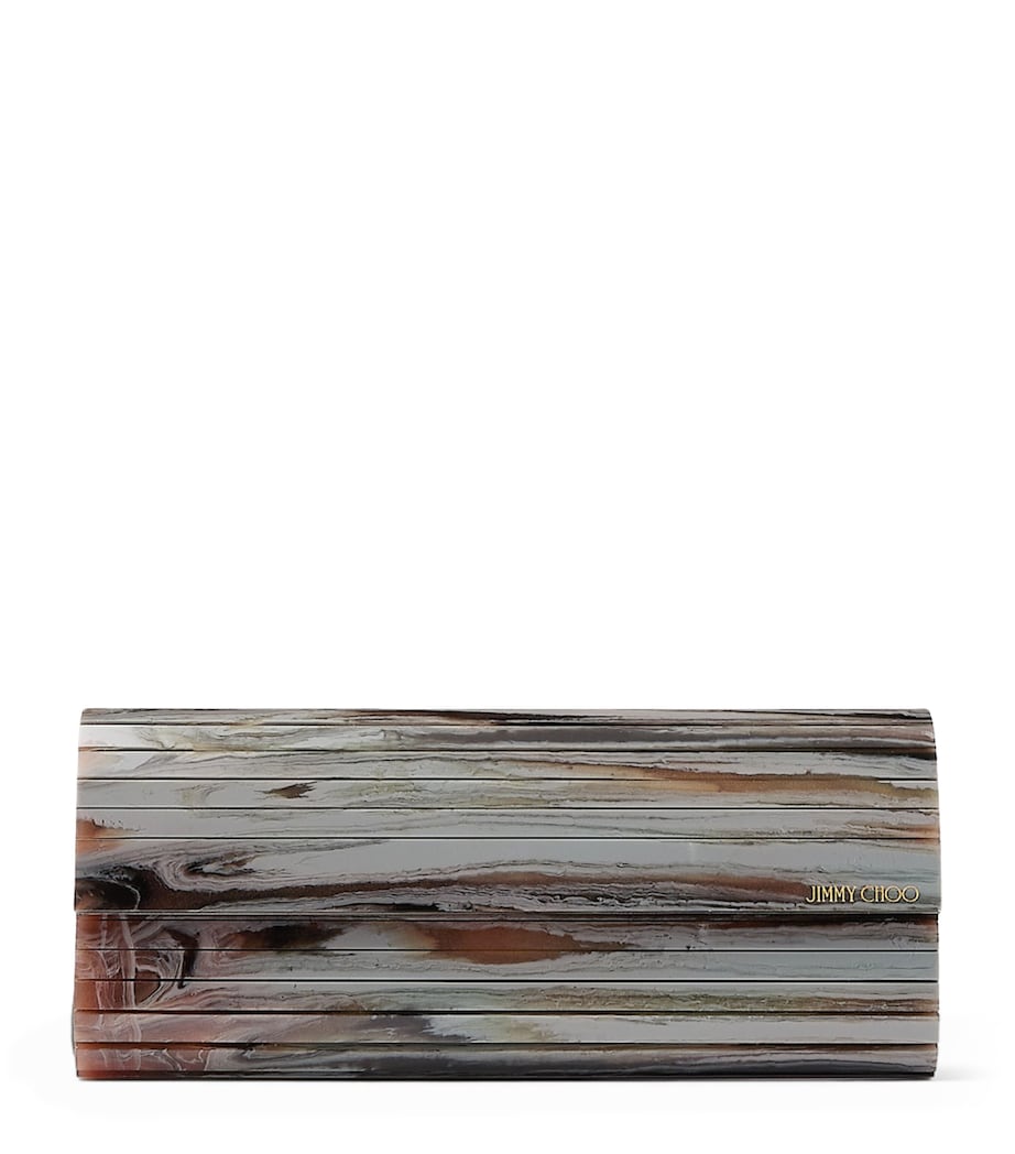 Jimmy Choo Sweetie Panelled Clutch Bag Grey Mix Image 1
