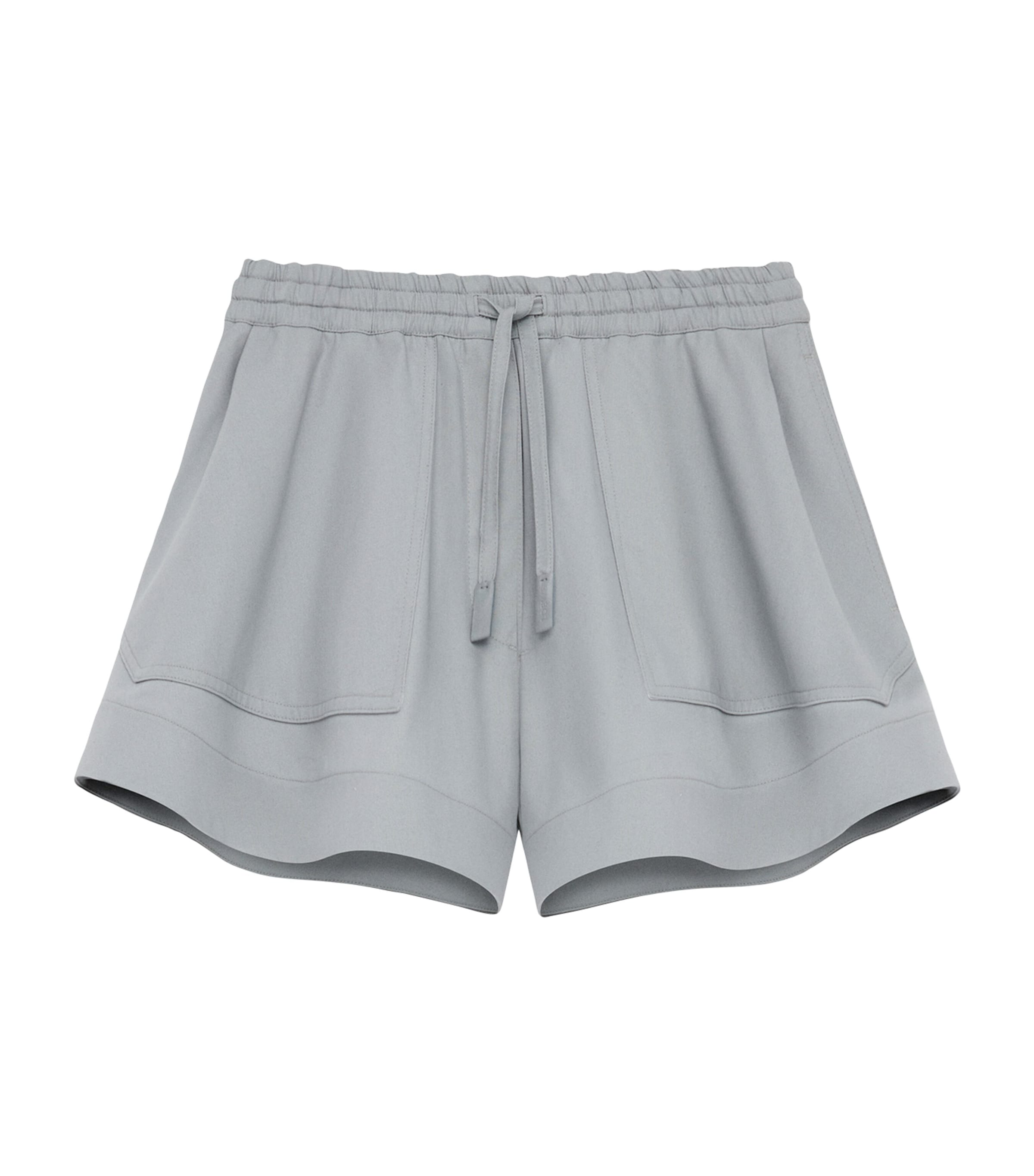 Loewe Womens Light Grey Anagram-embroidered Relaxed-fit Cotton-blend Shorts Xs In Gray