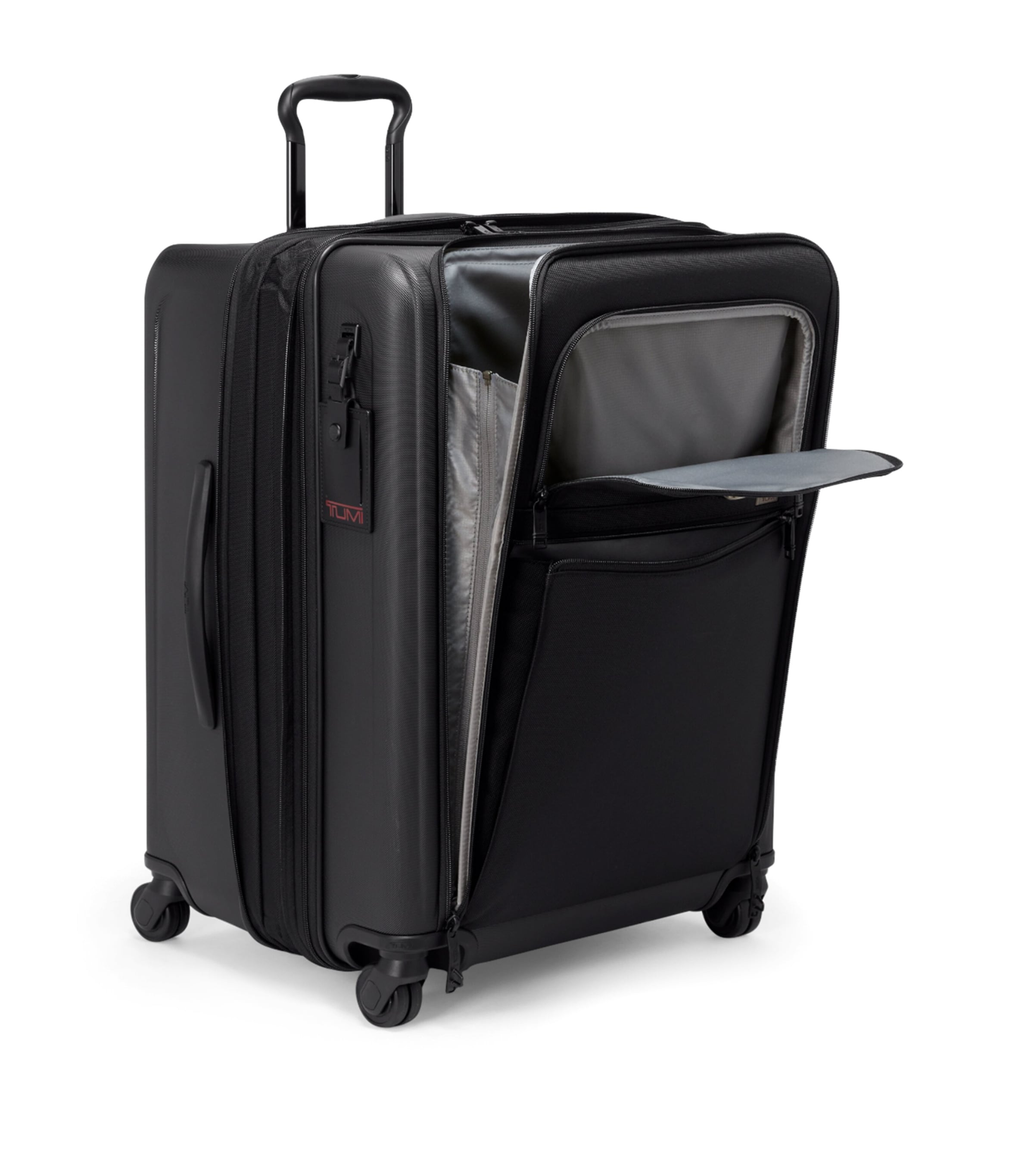 Shop Tumi Medium Alpha Hybrid Suitcase In Black