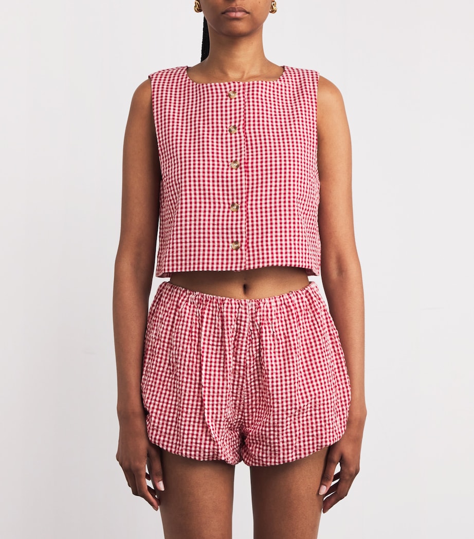 Gingham Rio Top RED GINGHAM Image 3