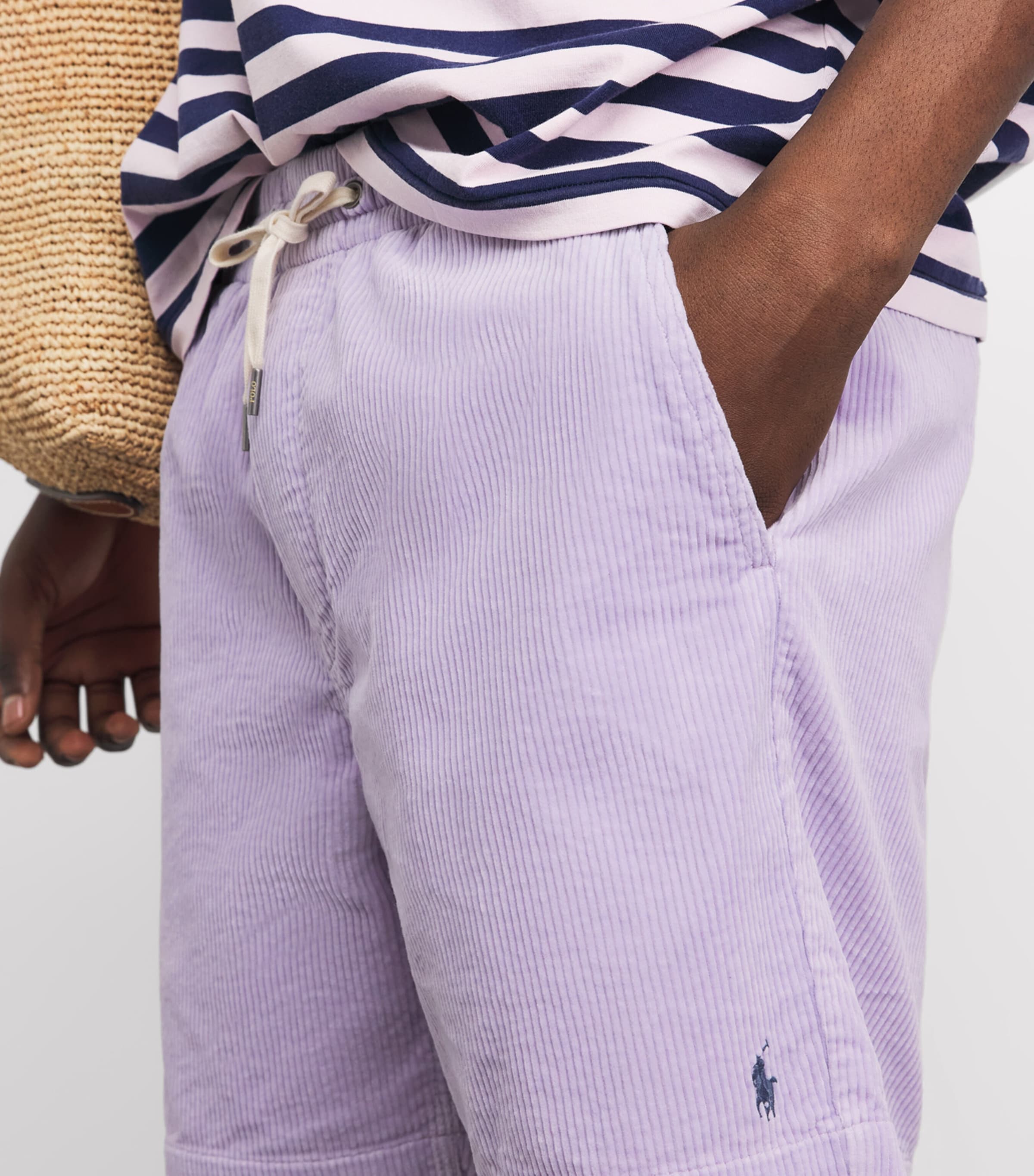 Polo Ralph Lauren Mens Cotton Corduroy Polo Prepster Shorts Spring Iris Image 3