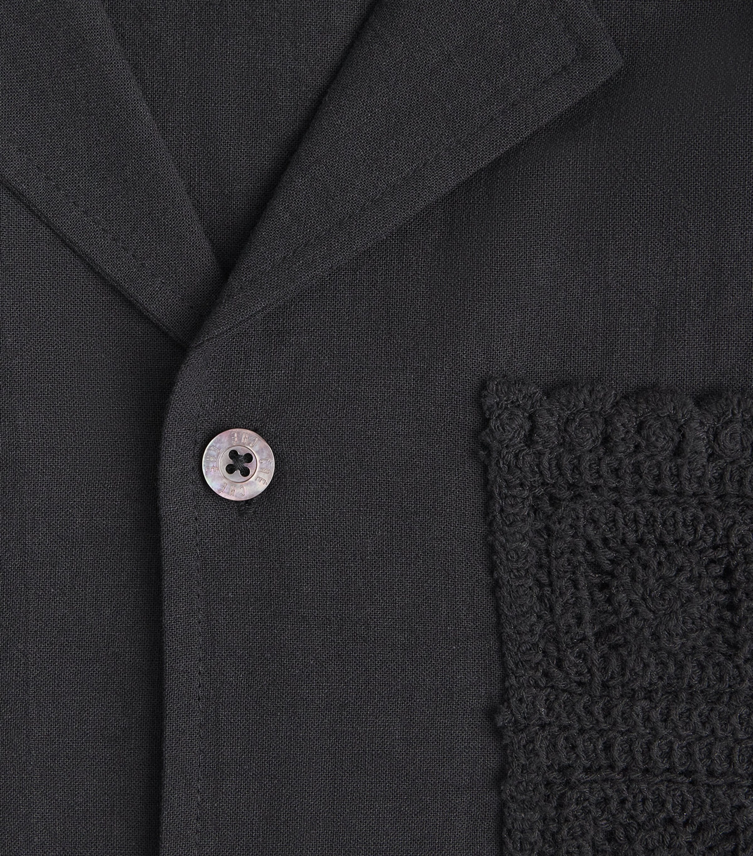 CHÉ Mens Cotton-Linen Inigo Shirt Black Image 6