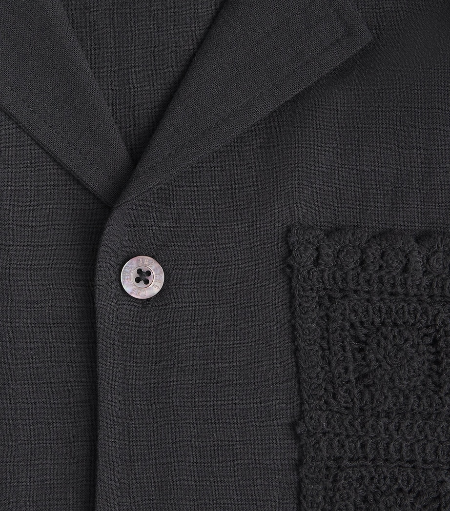 CHÉ Mens Cotton-Linen Inigo Shirt Black Image 6