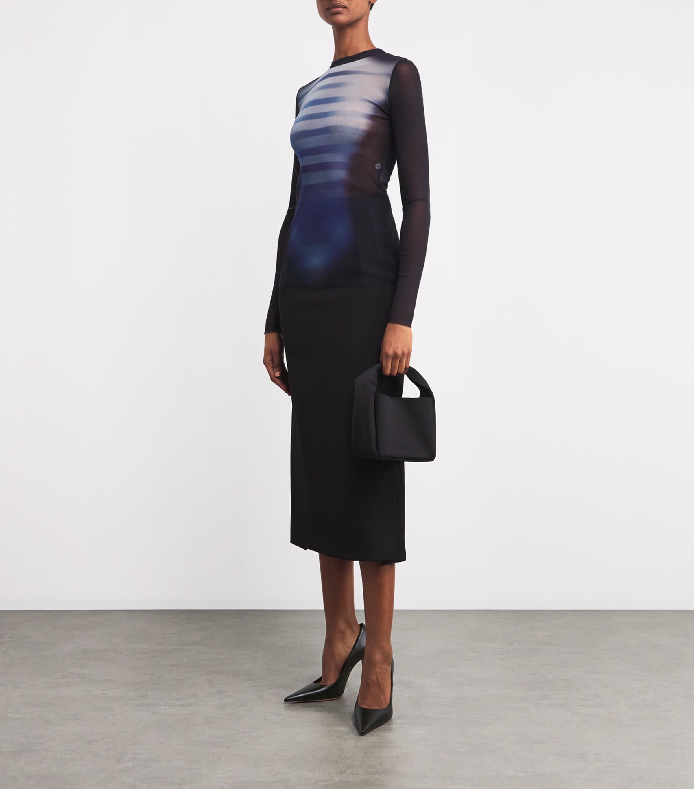 Leather Barbara Pumps 105 BLACK Image 5