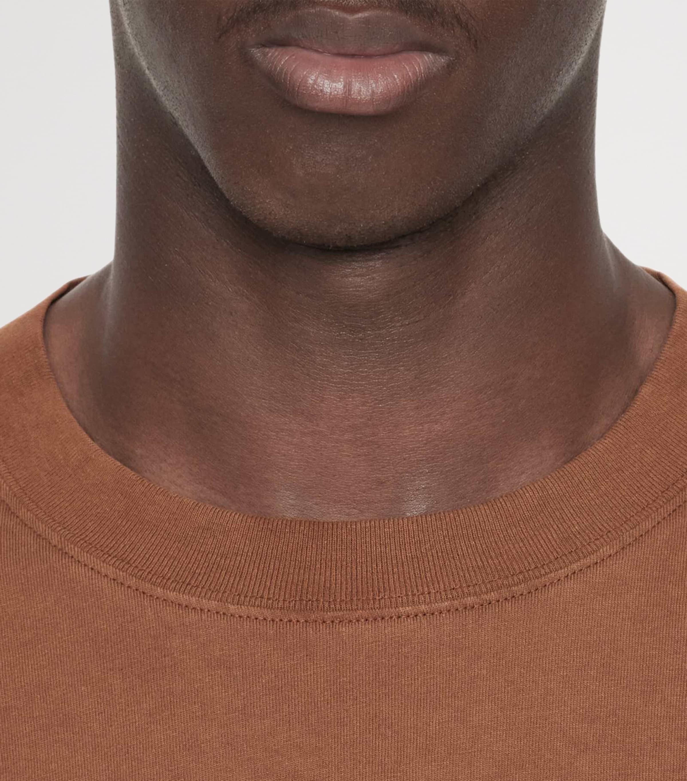 AllSaints Mens Organic Cotton Maddox T-Shirt Rust Orange Image 5
