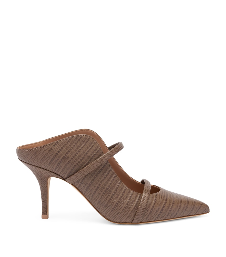Malone Souliers Croc-Embossed Maureen Mules 70 Taupe Image 1