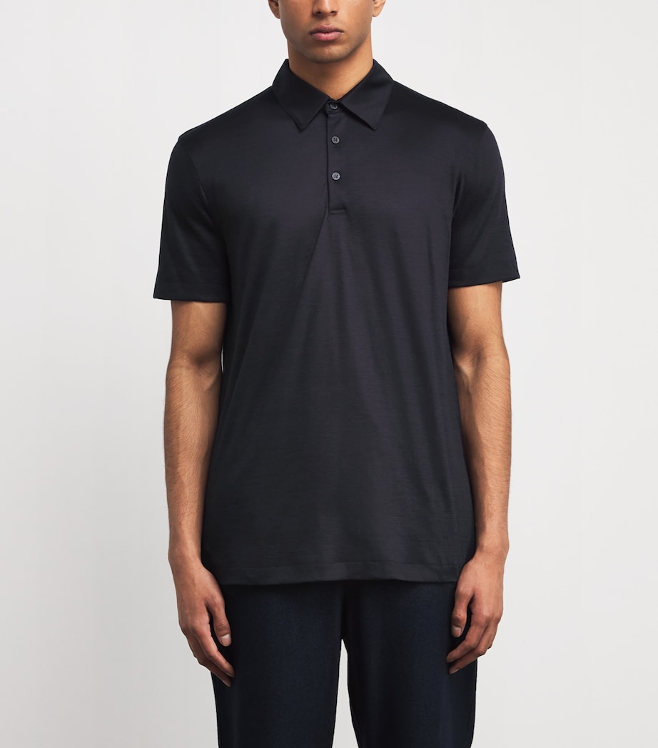Cashmere Polo Shirt 43009 DARK BLUE Image 3