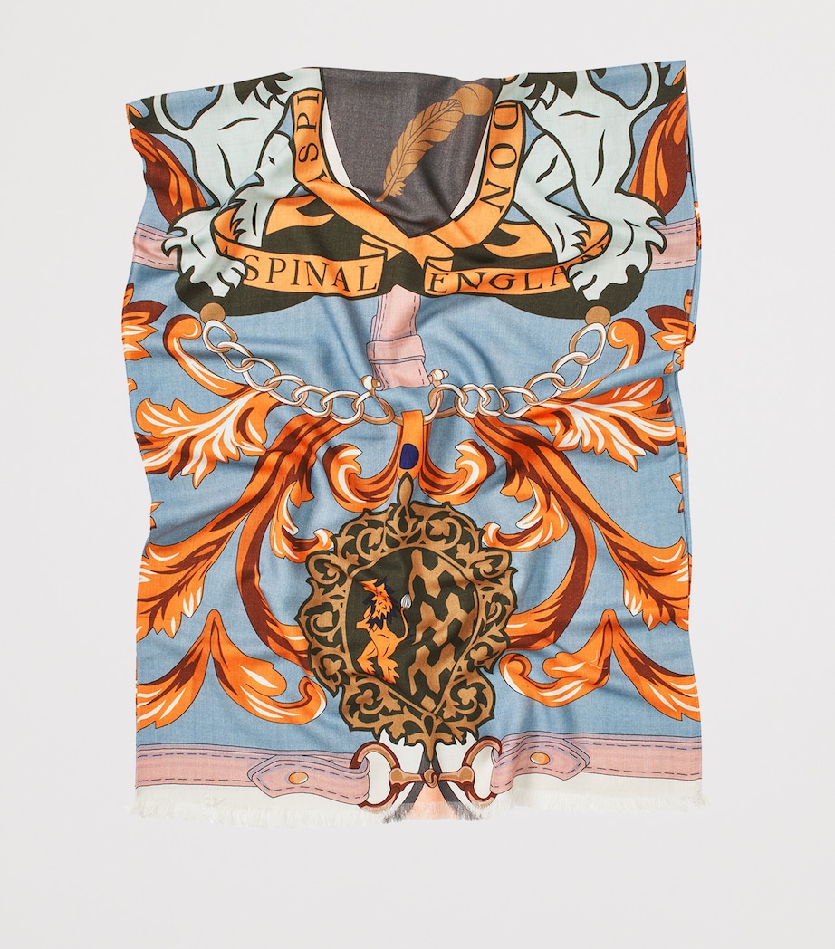 Merino Wool Scarf ORANGE Image 3