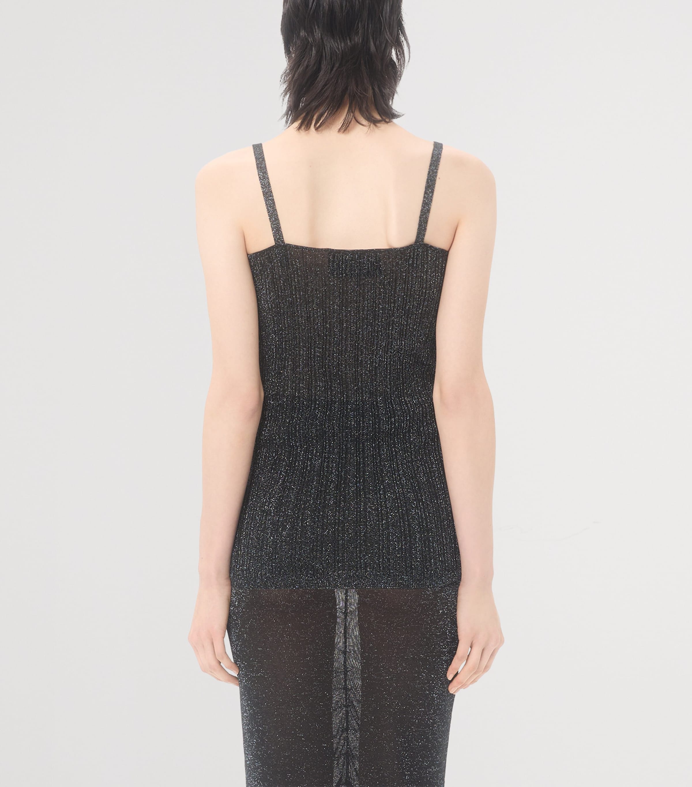Valentino Womens Lurex Knit Tank Top Nud Image 4